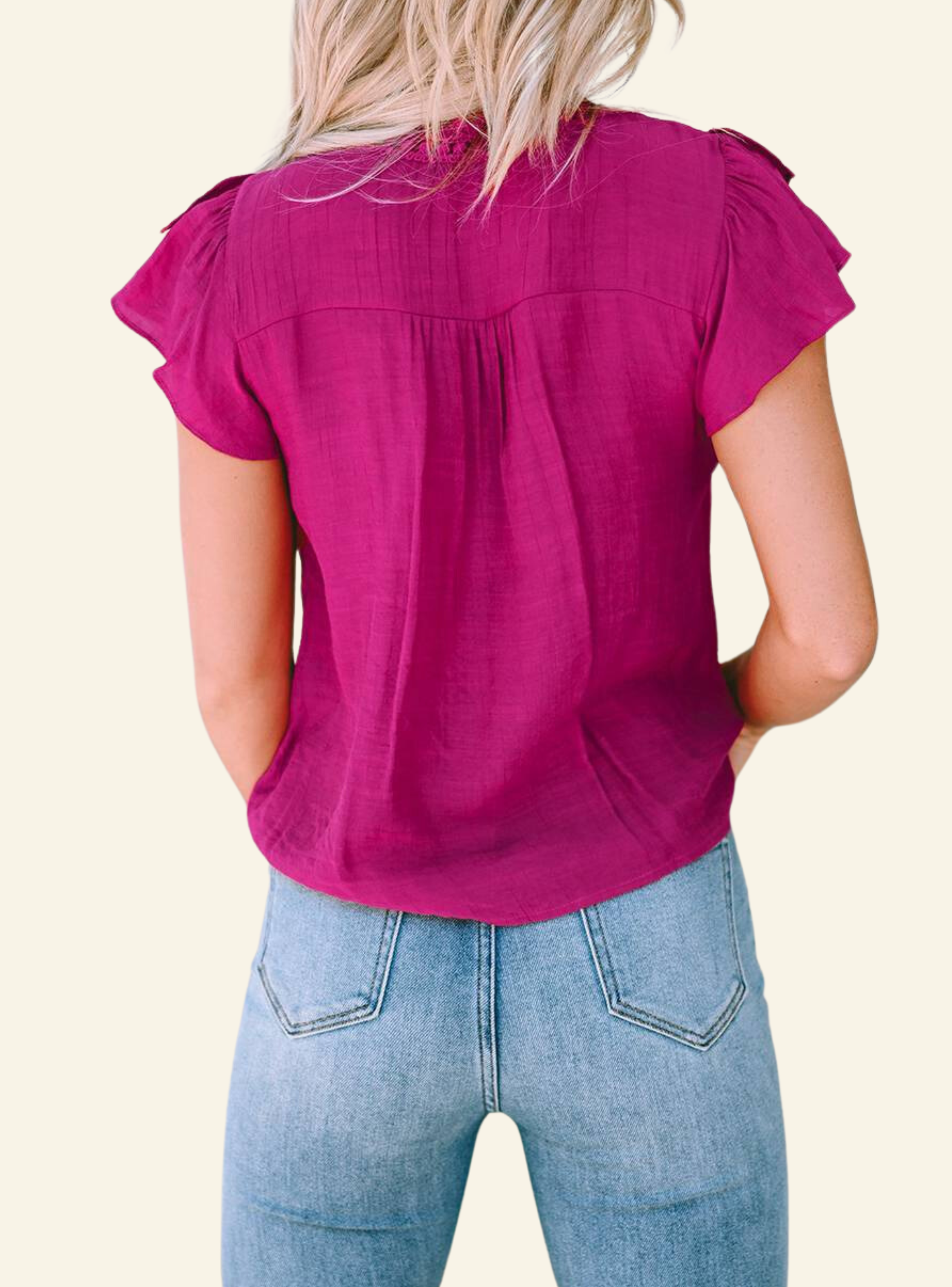 Top fucsia modelo oversize-1