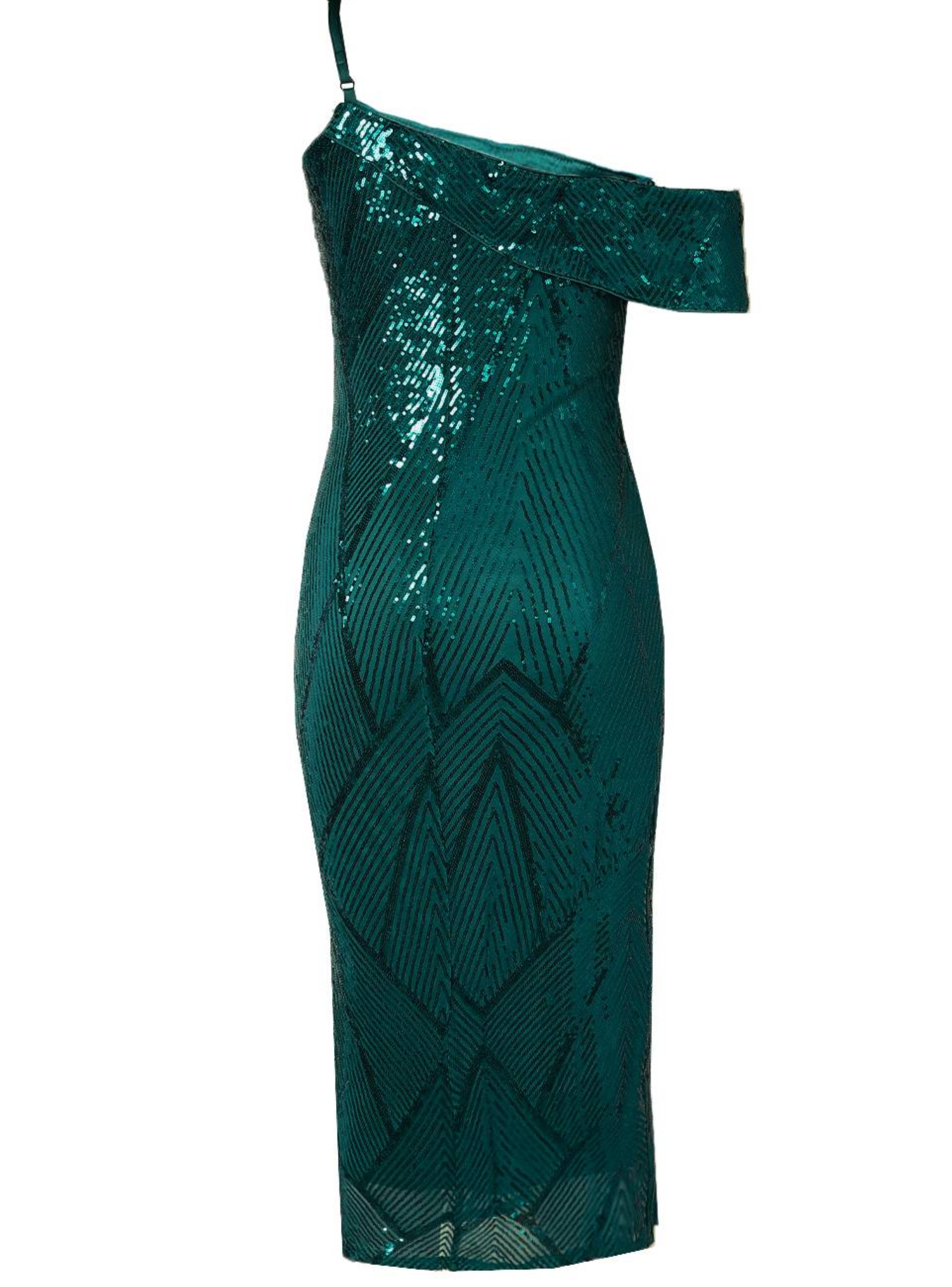 Vestido verde de lentejuelas-4