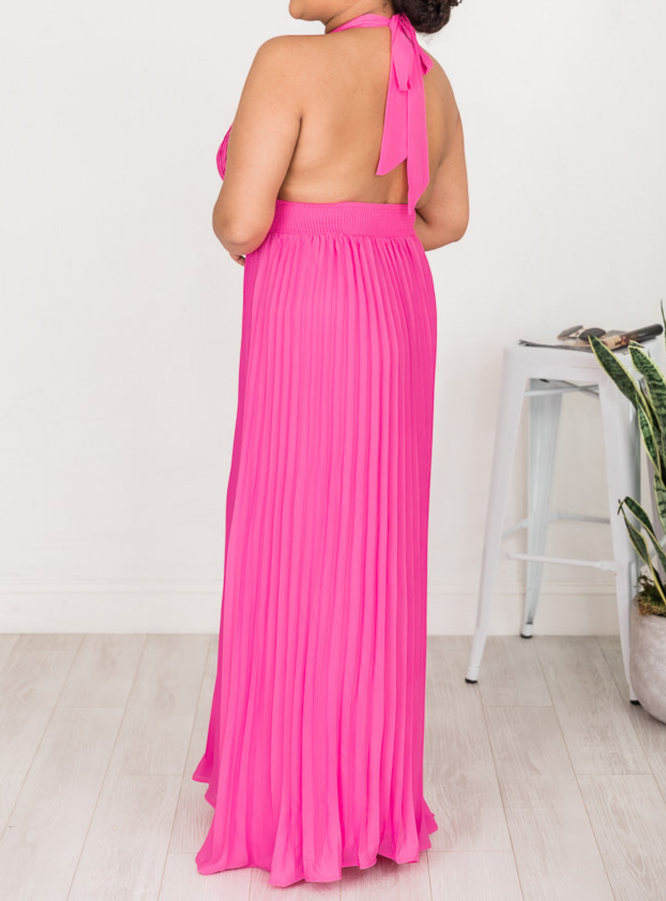 Vestido de fiesta fucsia S-M-L-1