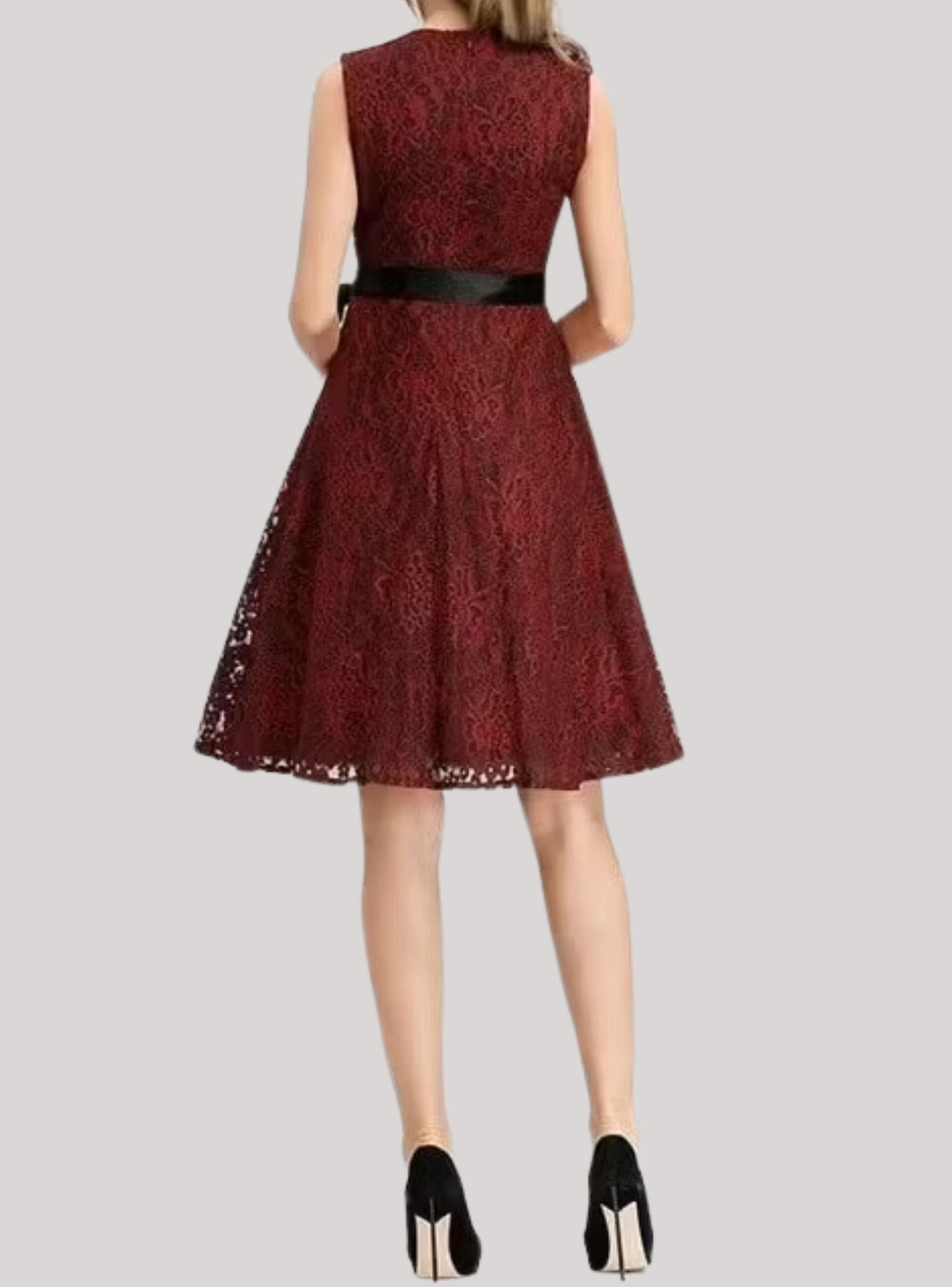 Vestido con encaje talla M-2