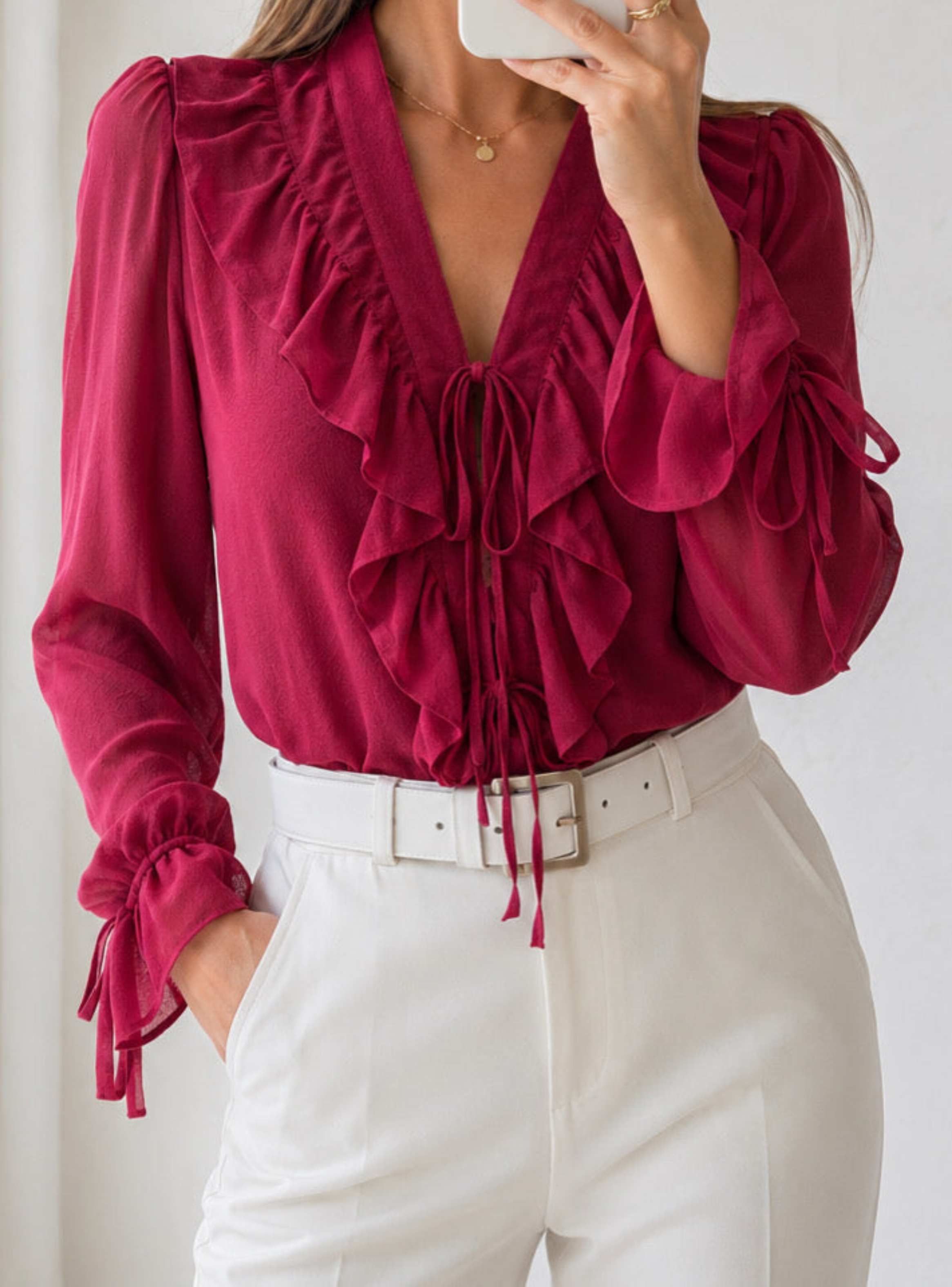 Blusa semitransparente S-M y L-0
