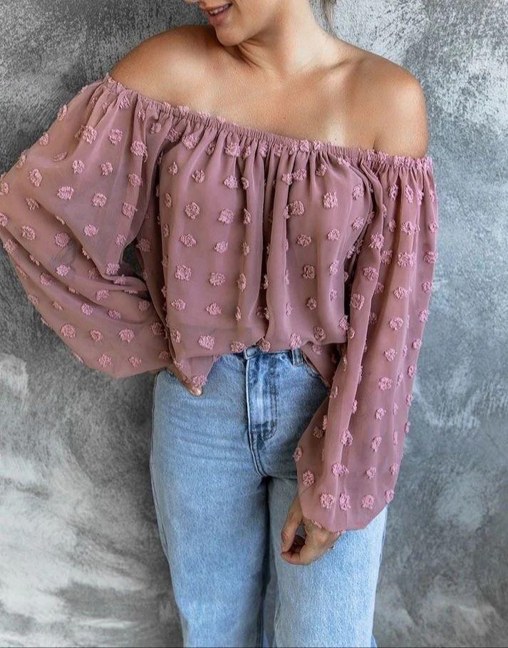 Blusa hombros elasticados-1