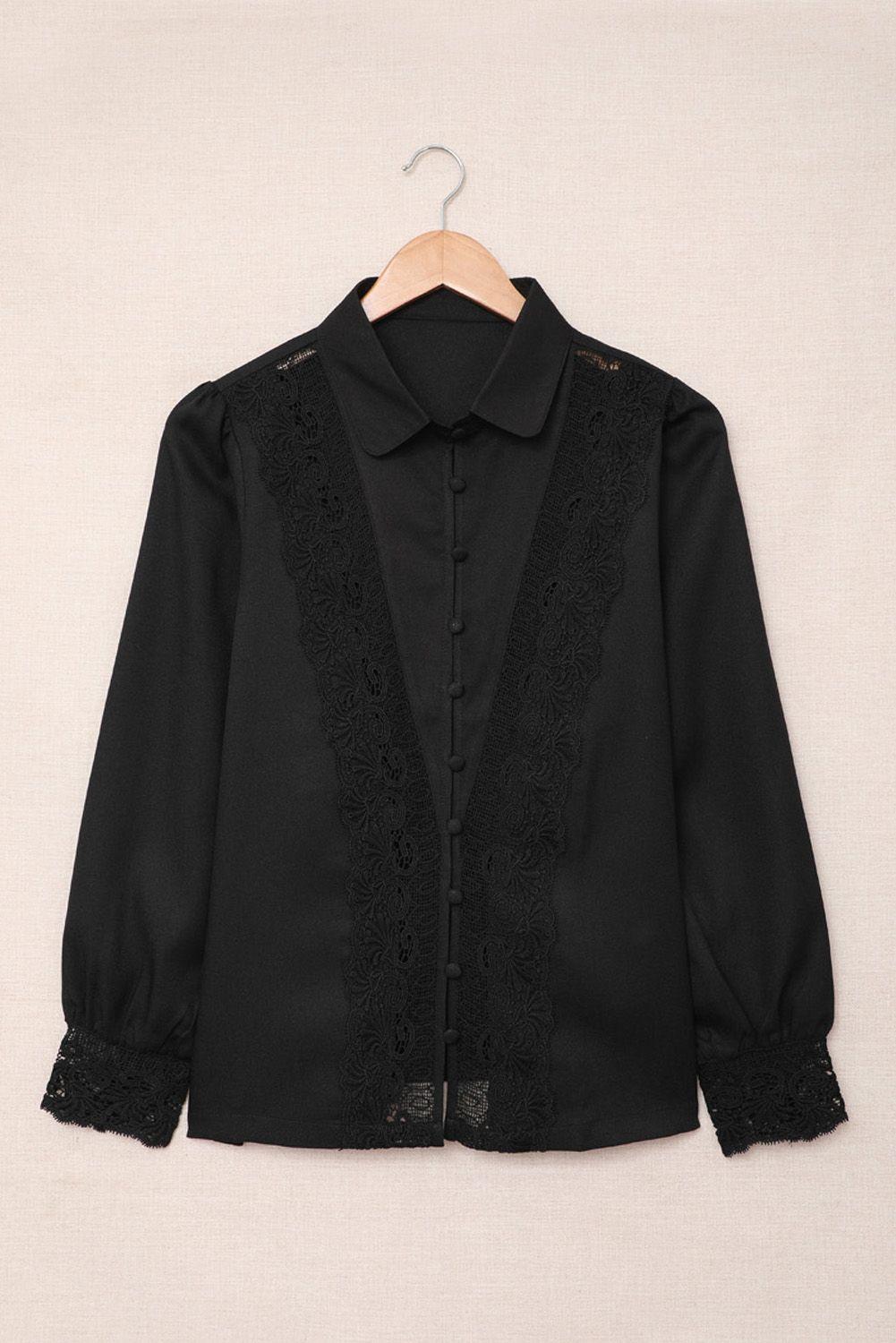 Blusa con encaje en escote-6