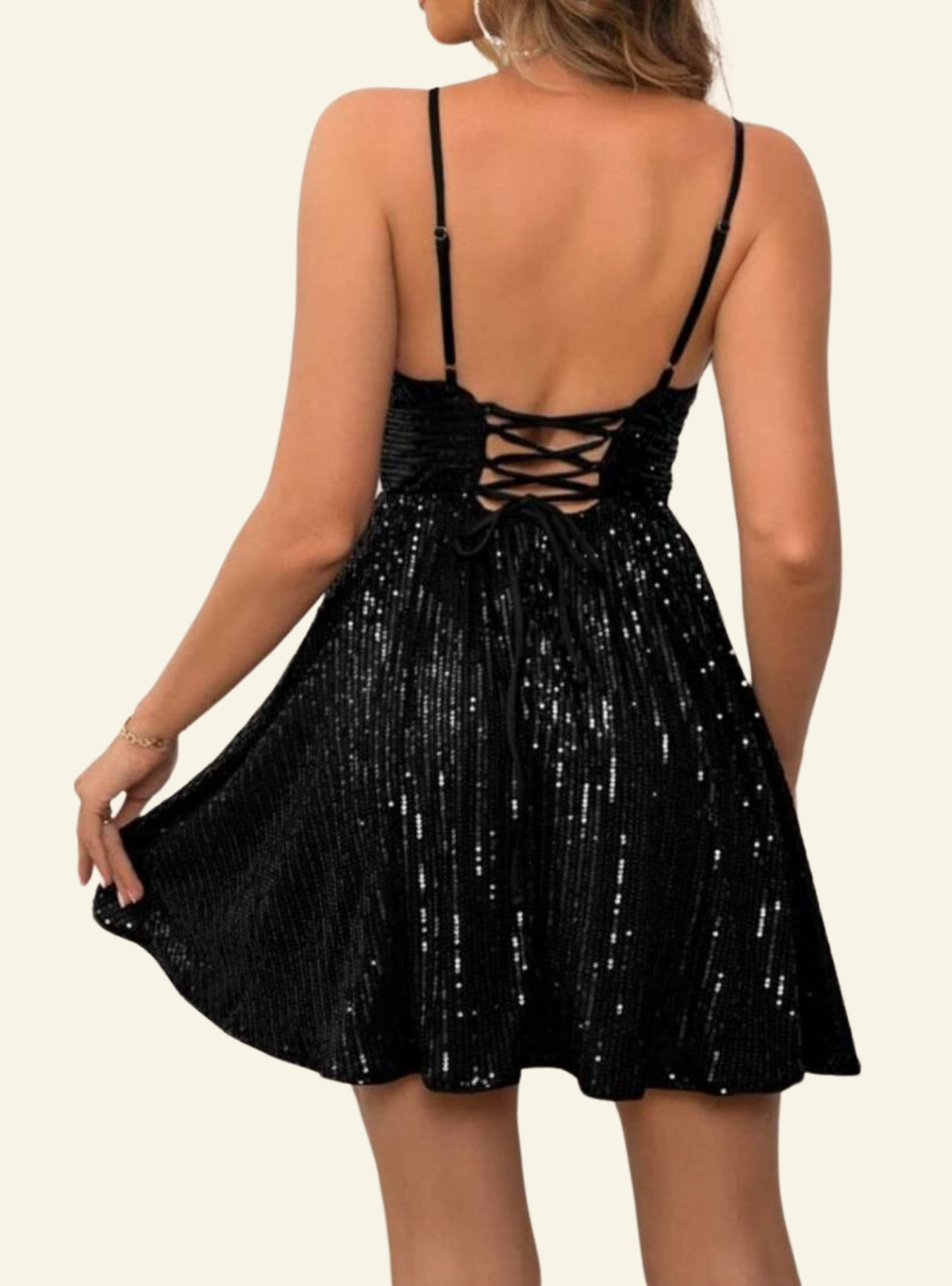 Vestido de lentejuelas talla SM-1