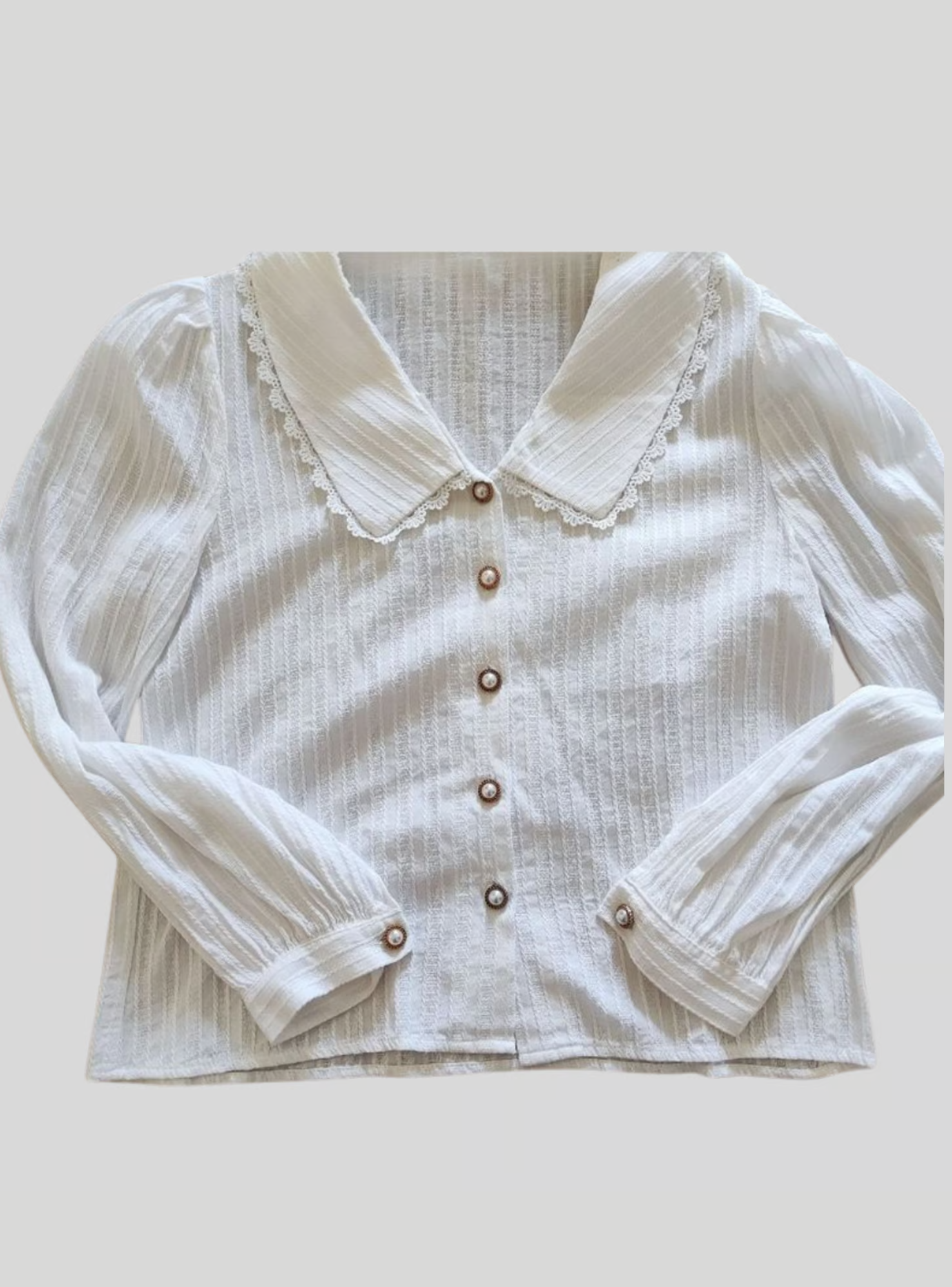 Blusa de algodón abotonada-1