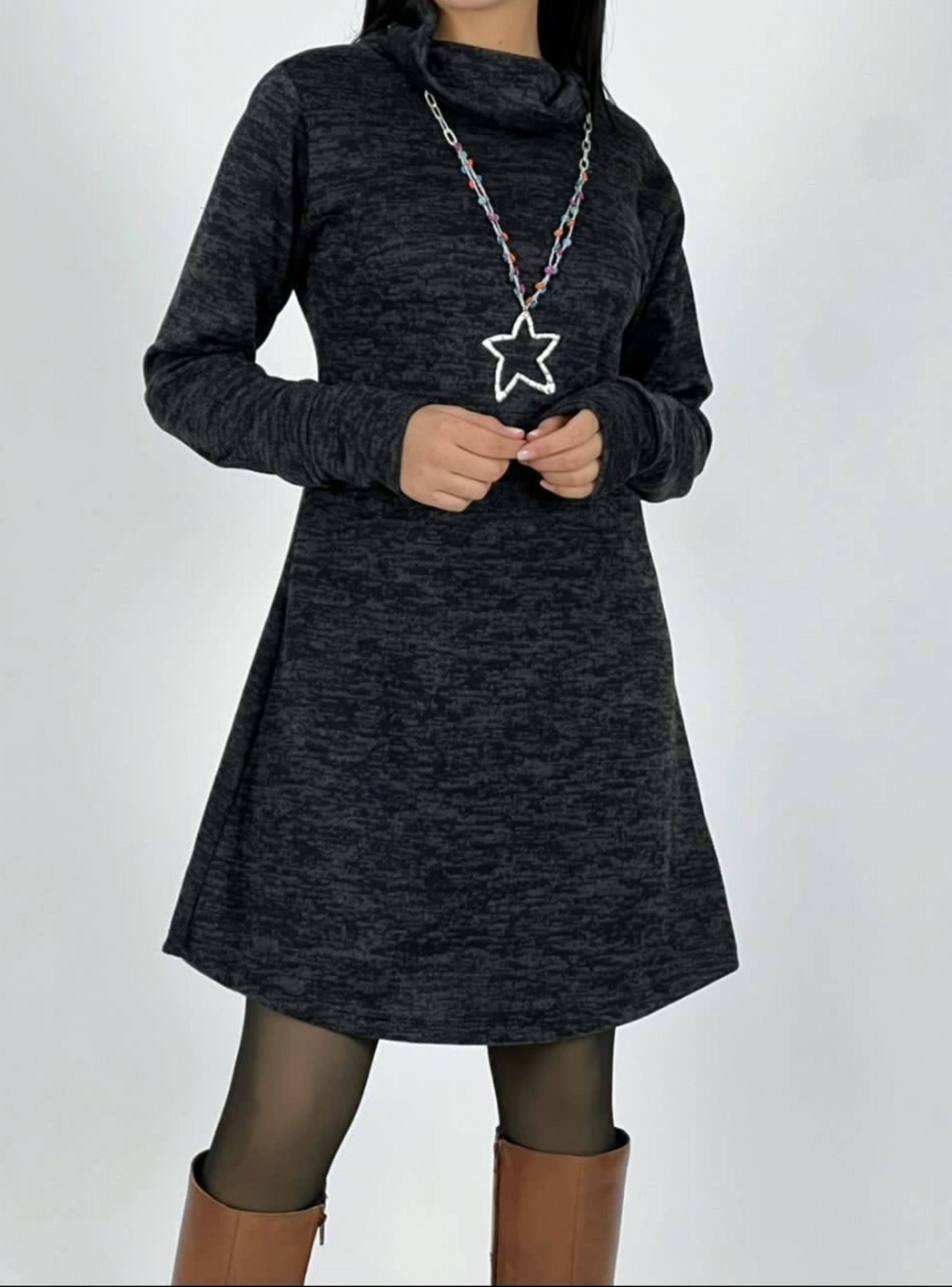Vestido de lanilla corto-0
