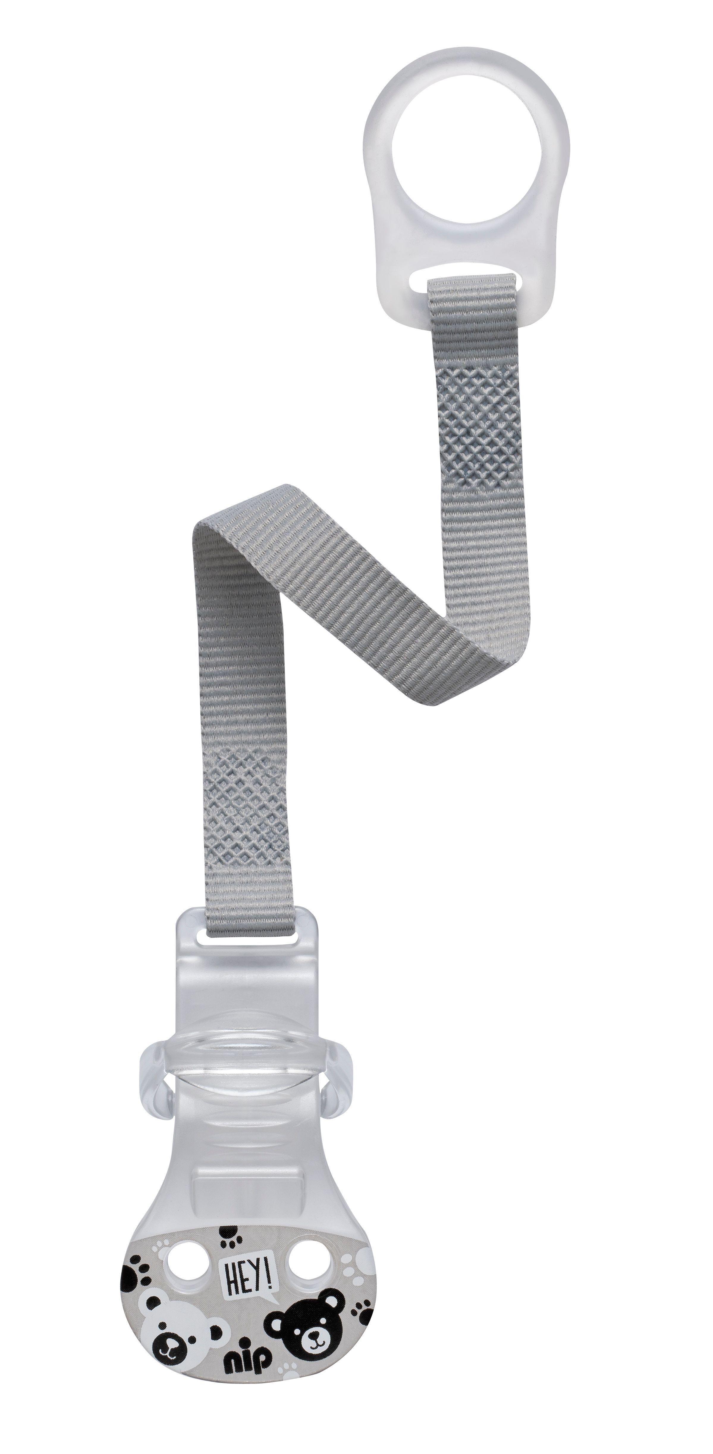 Porta Chupete Anillo Gris Nip-0