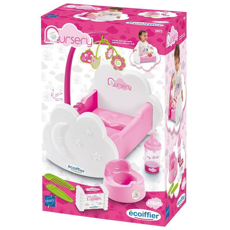 Cuna mecedora de juguete con 6 accesorios, Ecoiffier-1