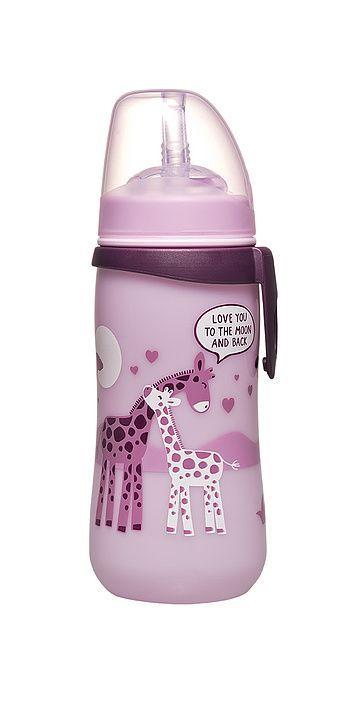 Botella con bombilla 330 ml anticólicos Jirafa NIP-0