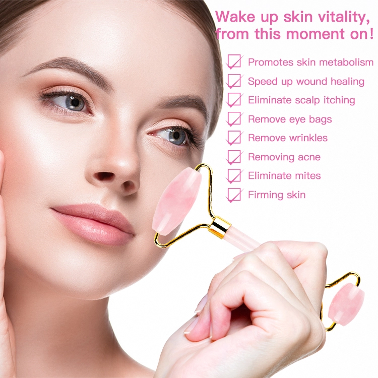 Rodillo facial jade pink set-3