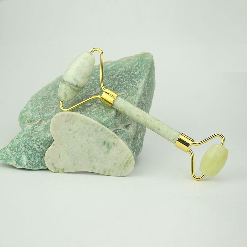 Rodillo facial jade kit color verde agua-1