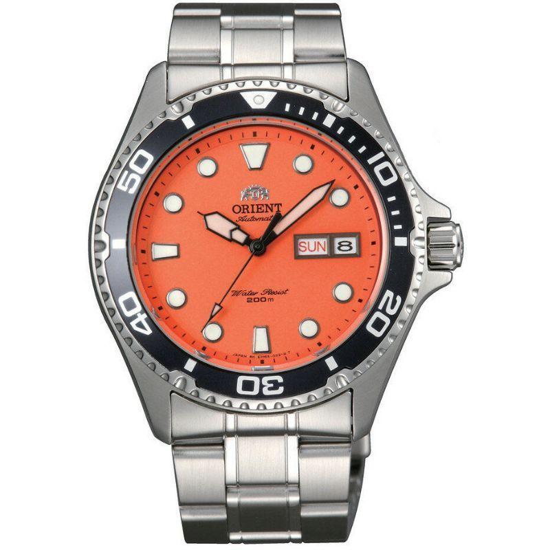 Reloj de buceo mec nico para hombre Orient Ray II Orange TAA02006M9-0
