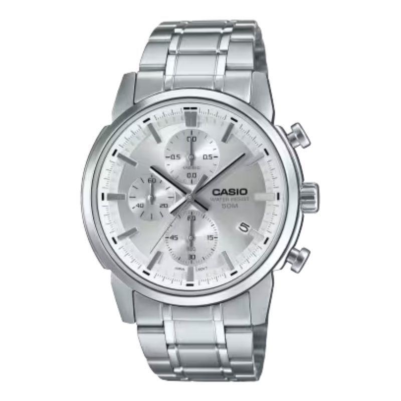 Reloj Anal gico Casio MTP E510D 7AV Plateado Hombre-0