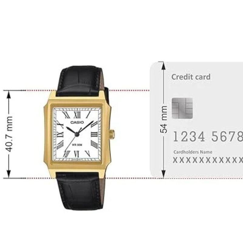 Reloj Casio Tank An logo MTP B190GL 7BV Caja Acero Dorado-2