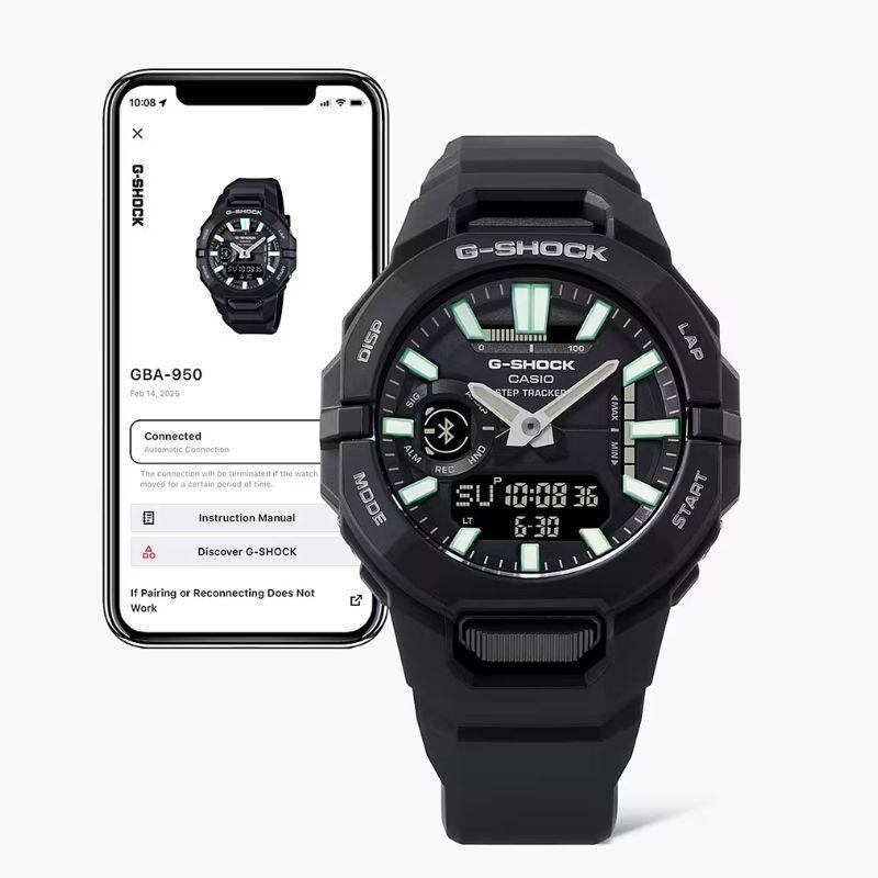 Reloj G Shock GBA 950 1A Step Tracker Negro Bluetooth Low Energy-0