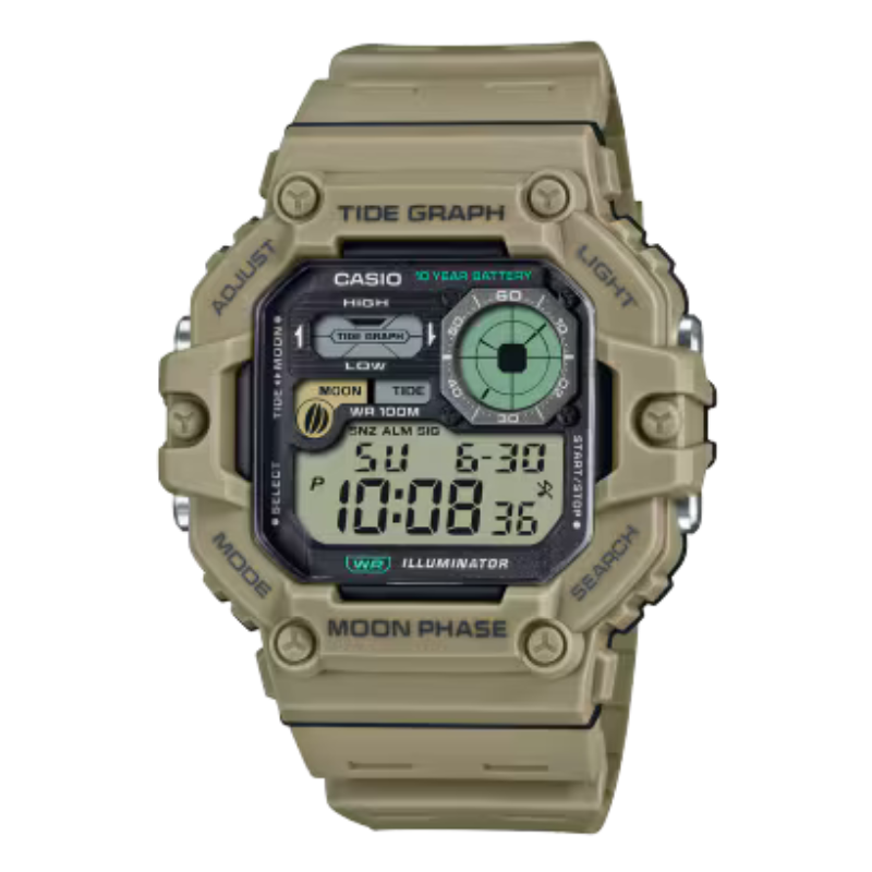 Reloj Casio Hombre Vintage WS 1700H 5AV Tide Graph Moonphase-0