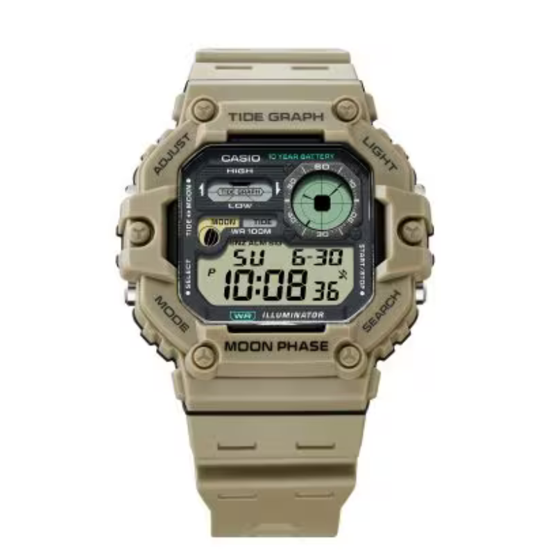Reloj Casio Hombre Vintage WS 1700H 5AV Tide Graph Moonphase-4