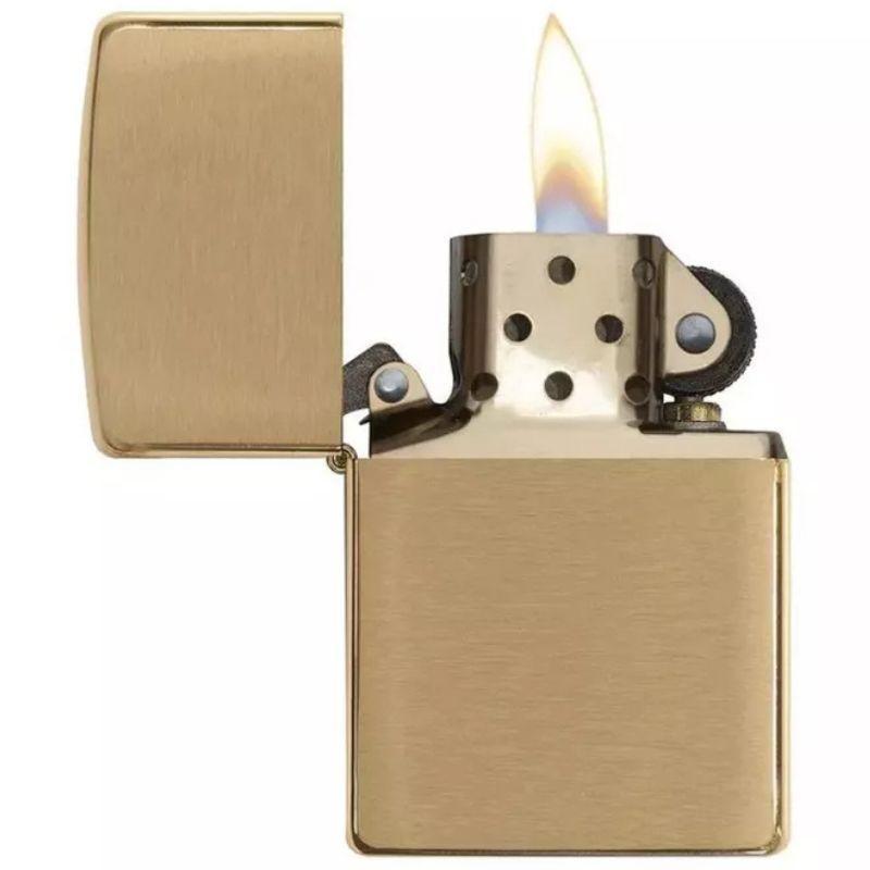 Encendedor Zippo Classic Brushed Brass Dorado ZP204B-2
