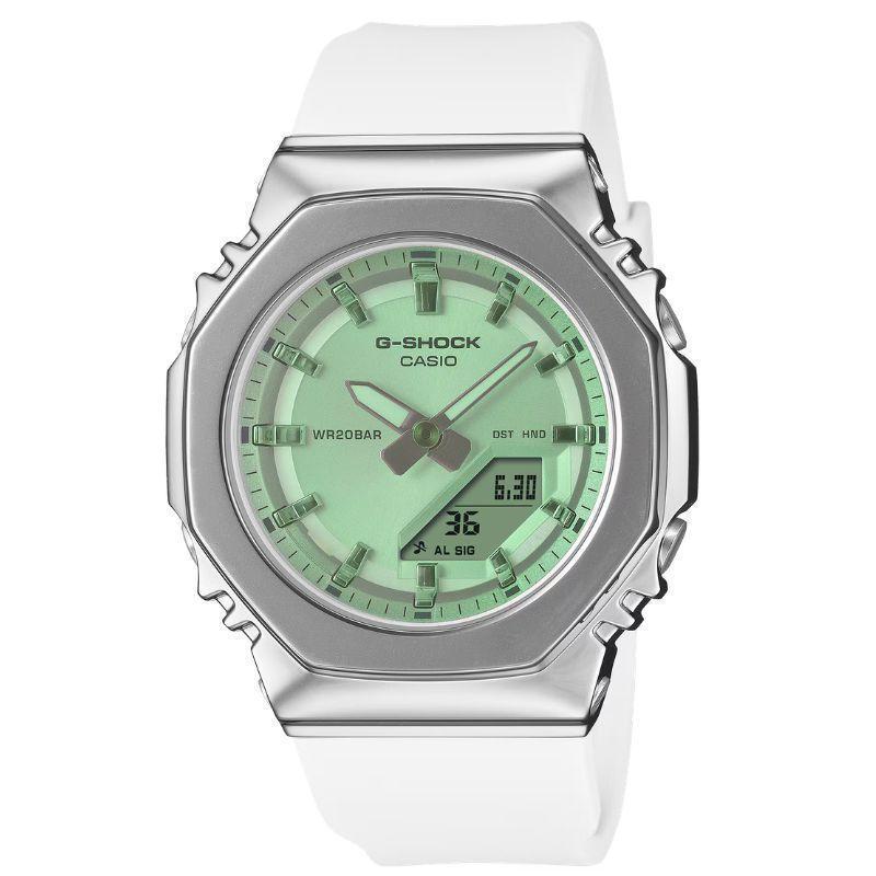 RELOJ G SHOCK GM S2110SR 7A Summer Reflection White Band Green Dial MUJER-0