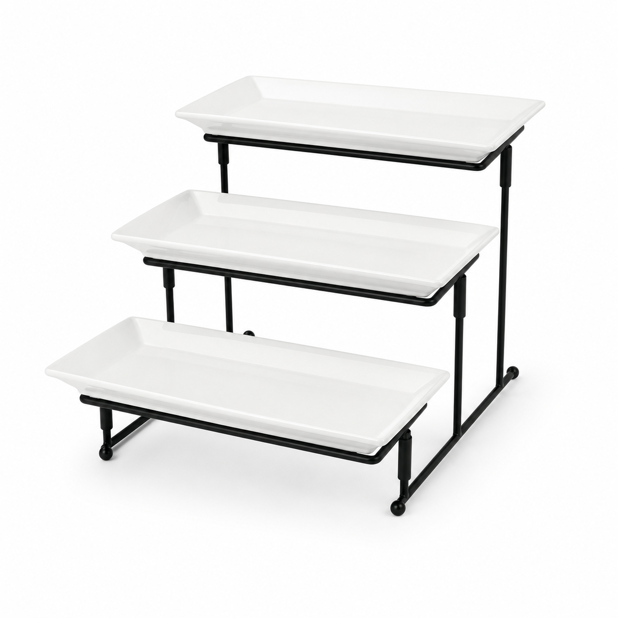 Exhibidor Buffet 3 Niveles Para Eventos y Catering-1