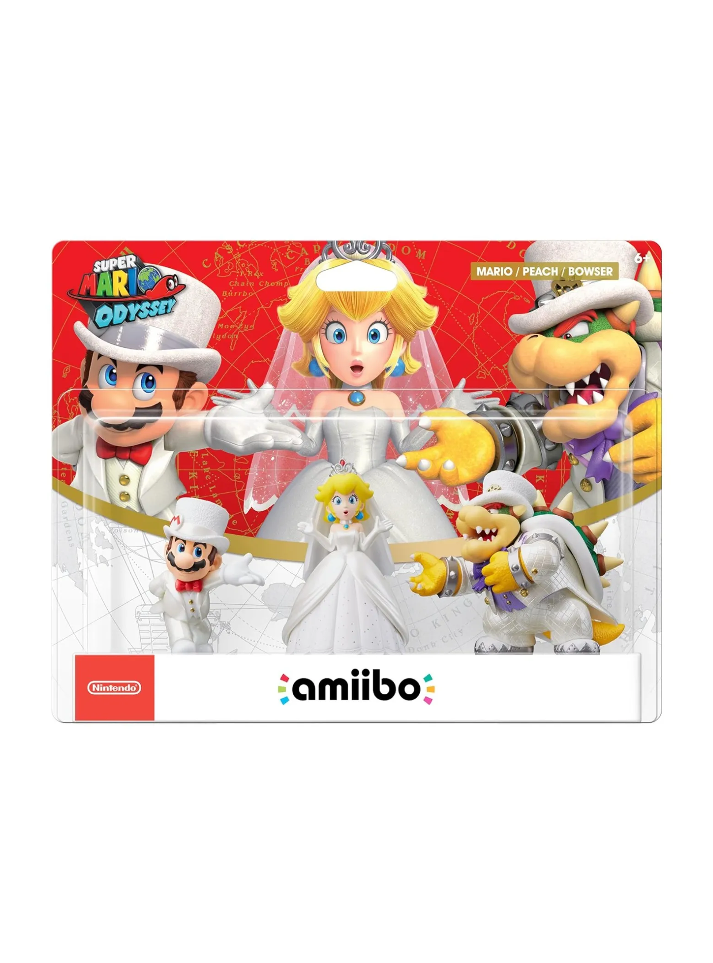 Amiibo Super Mario Odyssey Mario Peach Bowser Wedding Outfit-0
