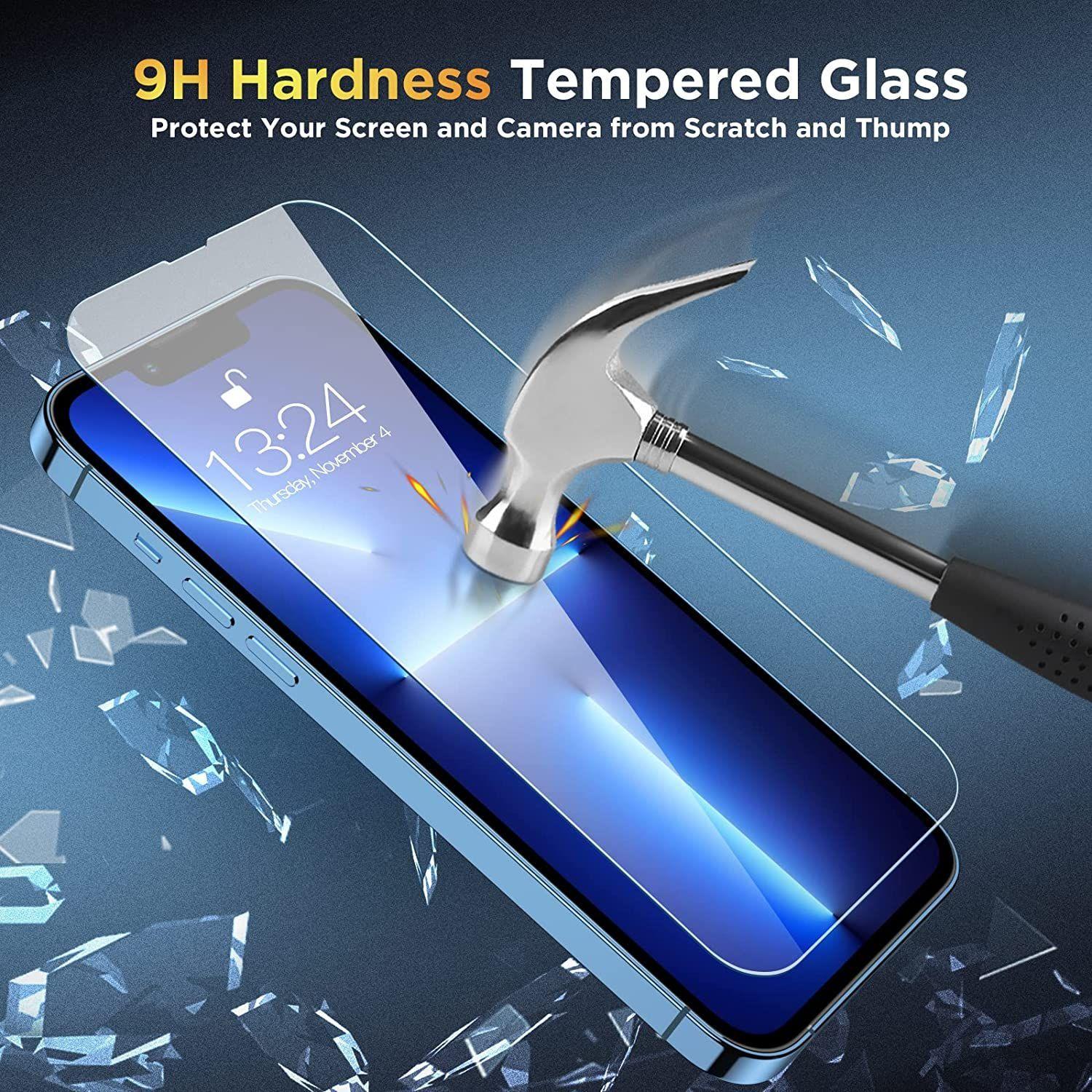 Pack de 3 Laminas Transparente Vidrio Templado Iphone 13 Mini-2