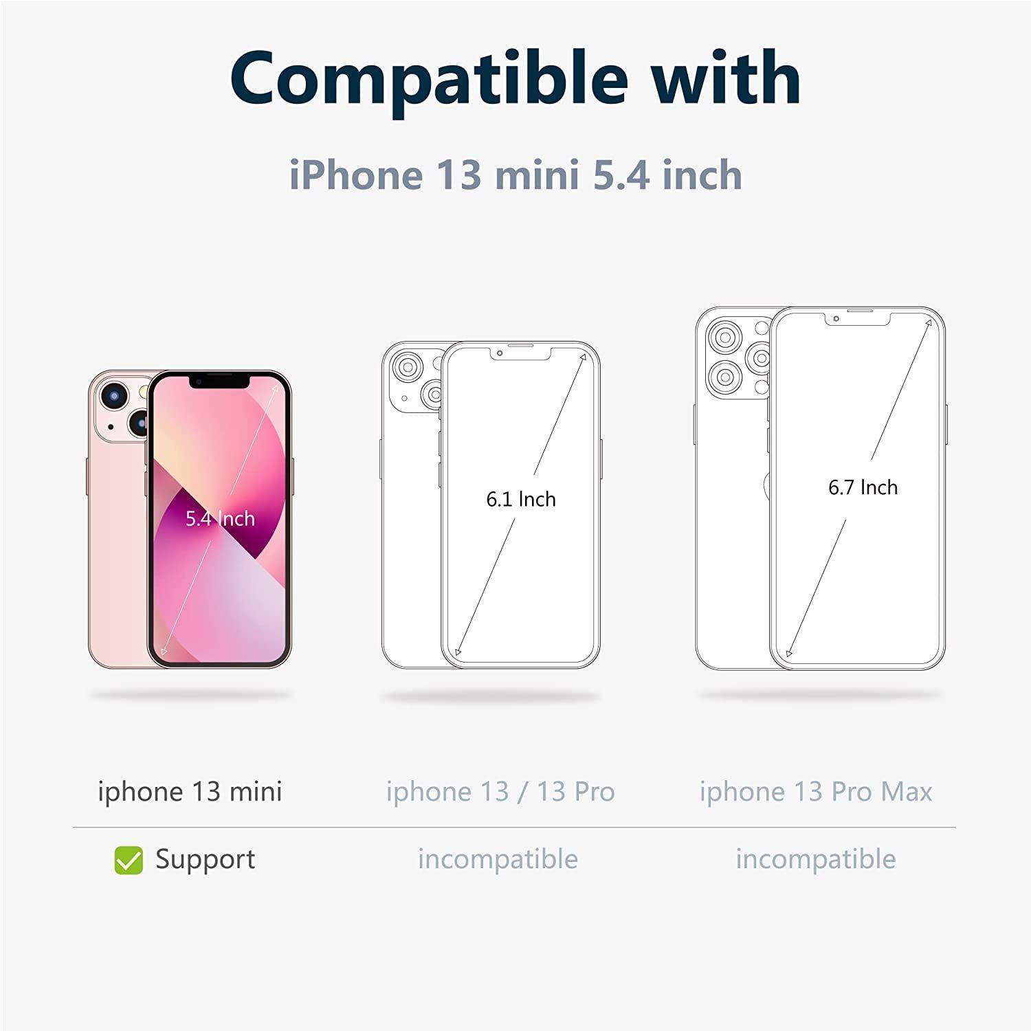Pack de 3 Laminas Transparente Vidrio Templado Iphone 13 Mini-3