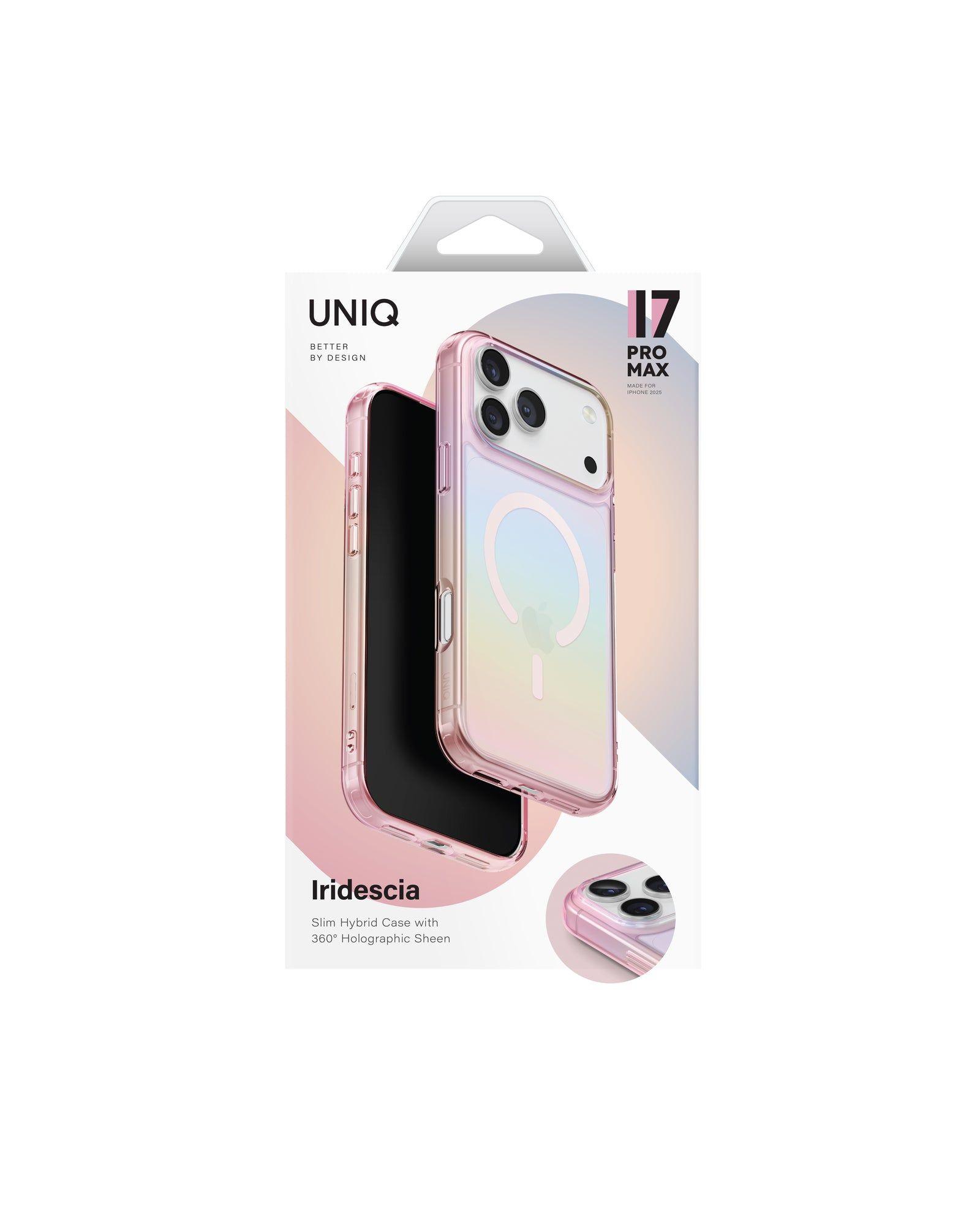 Carcasa Uniq Iridescia Magsafe Iphone 17 Pro Max - Rosa-5