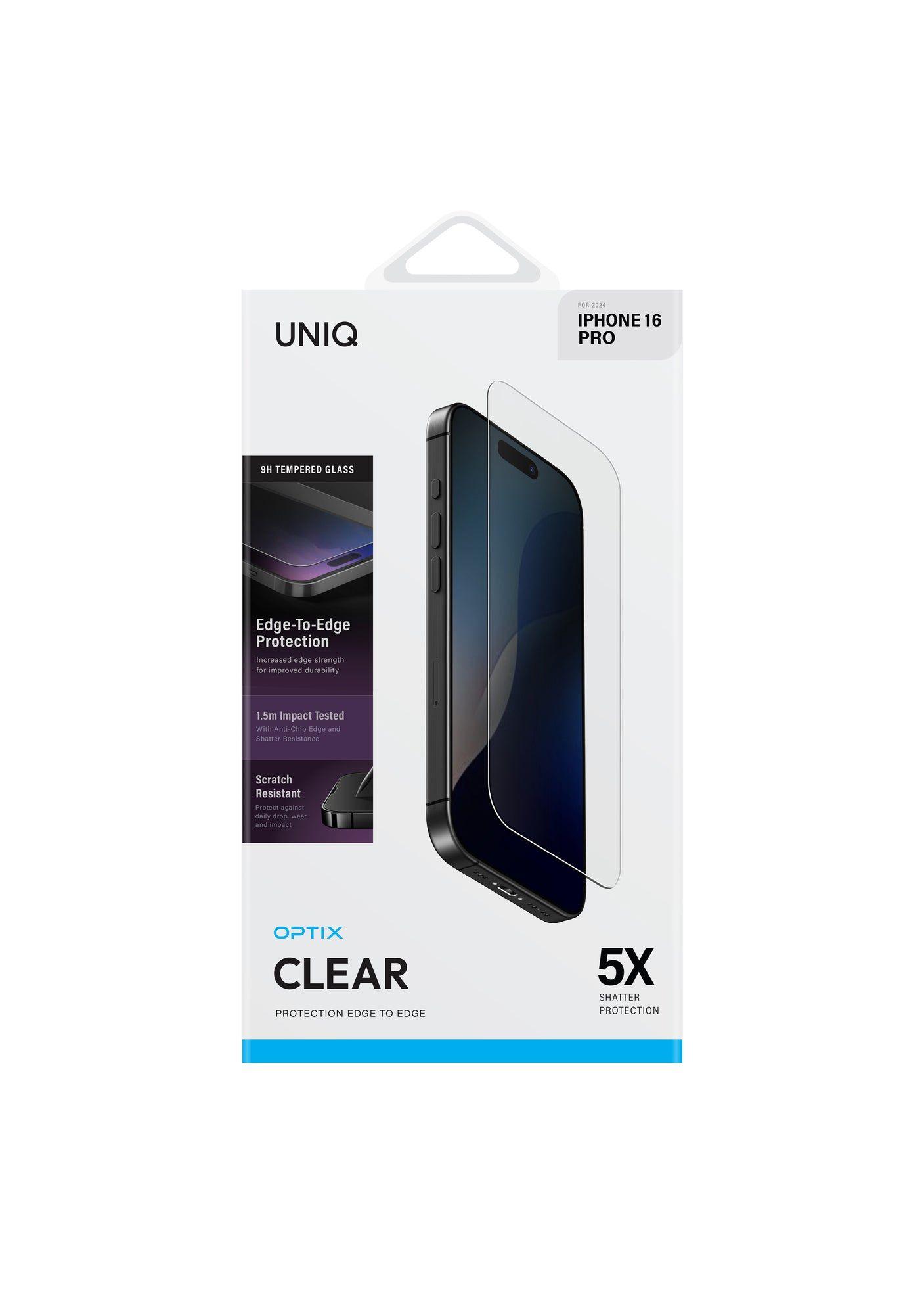 Lamina de Vidrio Templado Uniq - Optix Iphone 16 Pro-4