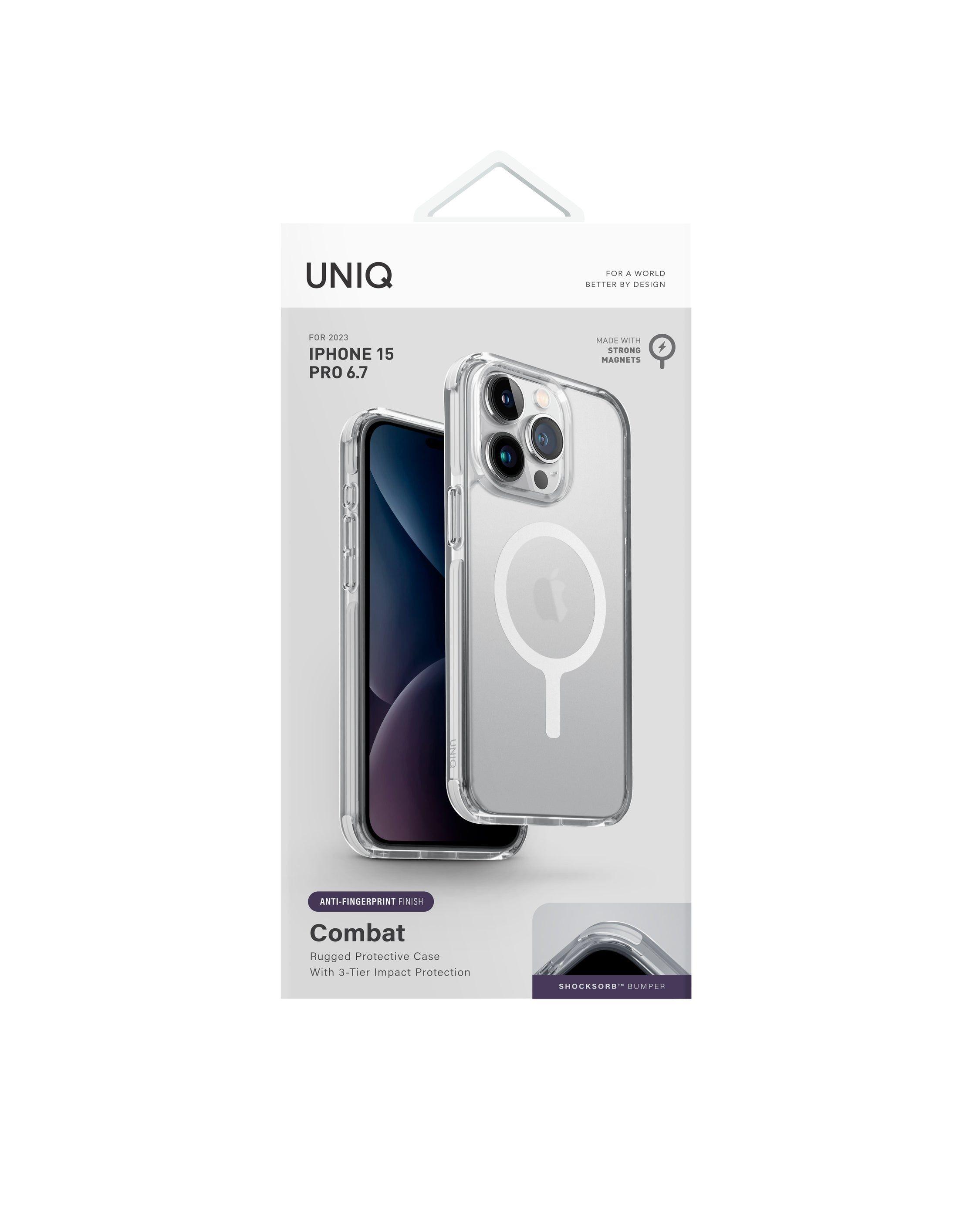 CARCASA UNIQ COMBAT MAGSAFE IPHONE 15 PRO MAX - BLANCA-7