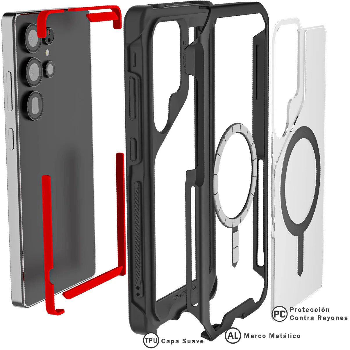 Carcasa Ghostek Atomic Slim Magsafe Samsung S25 Ultra Negra-3