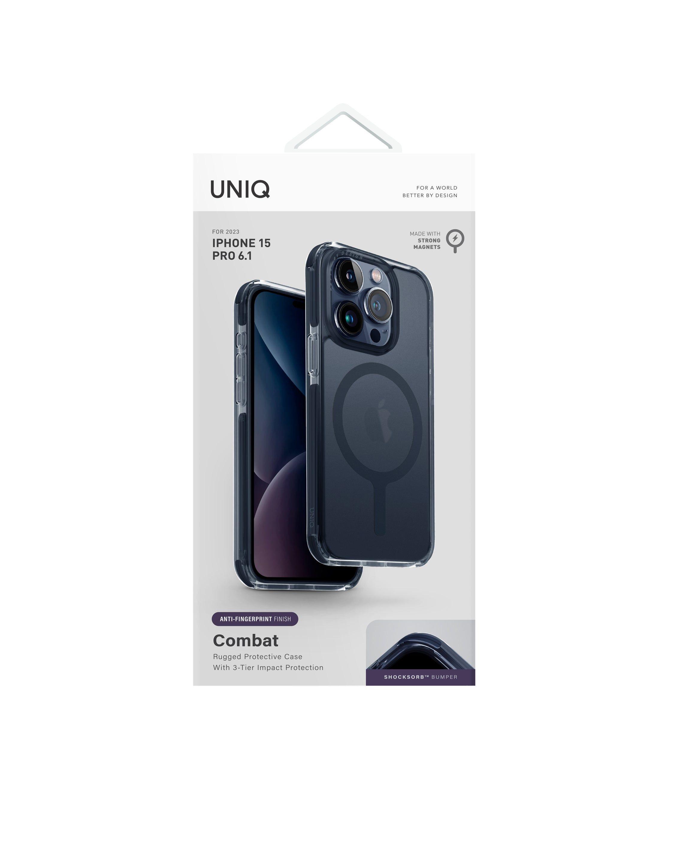 CARCASA UNIQ COMBAT MAGSAFE IPHONE 15 PRO - AZUL-7