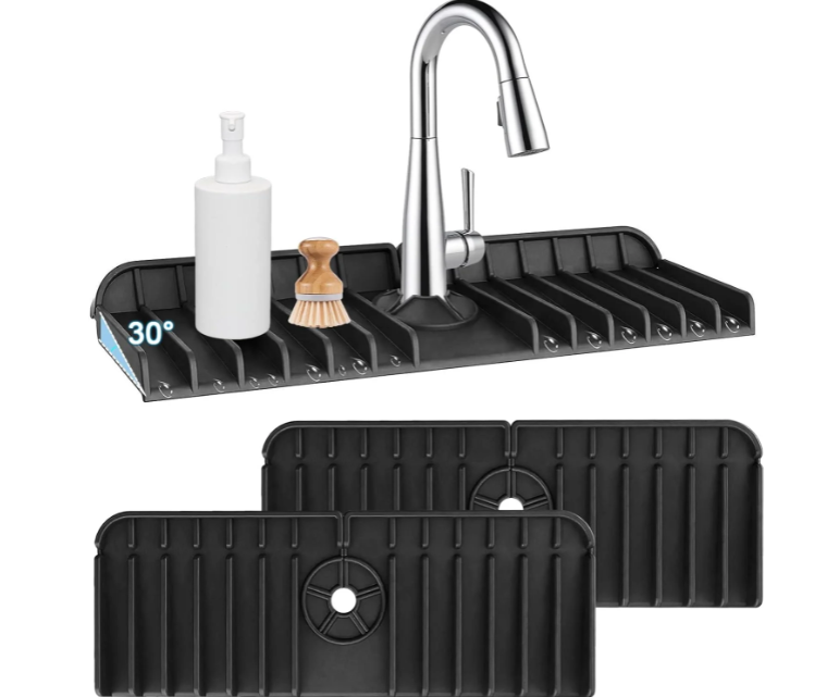 PROTECTOR SILICONA ESCURRIDOR GRIFO LAVAPLATOS LOZA COCINA-0