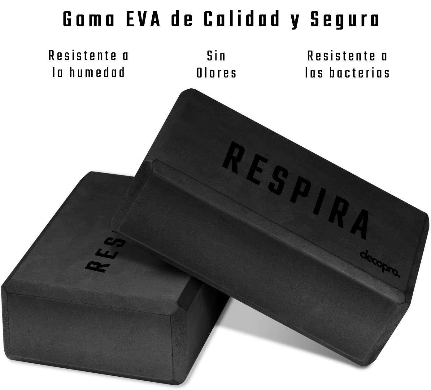 Pack de 2 Cubos de Yoga EVA /  Negro - Decopro-1