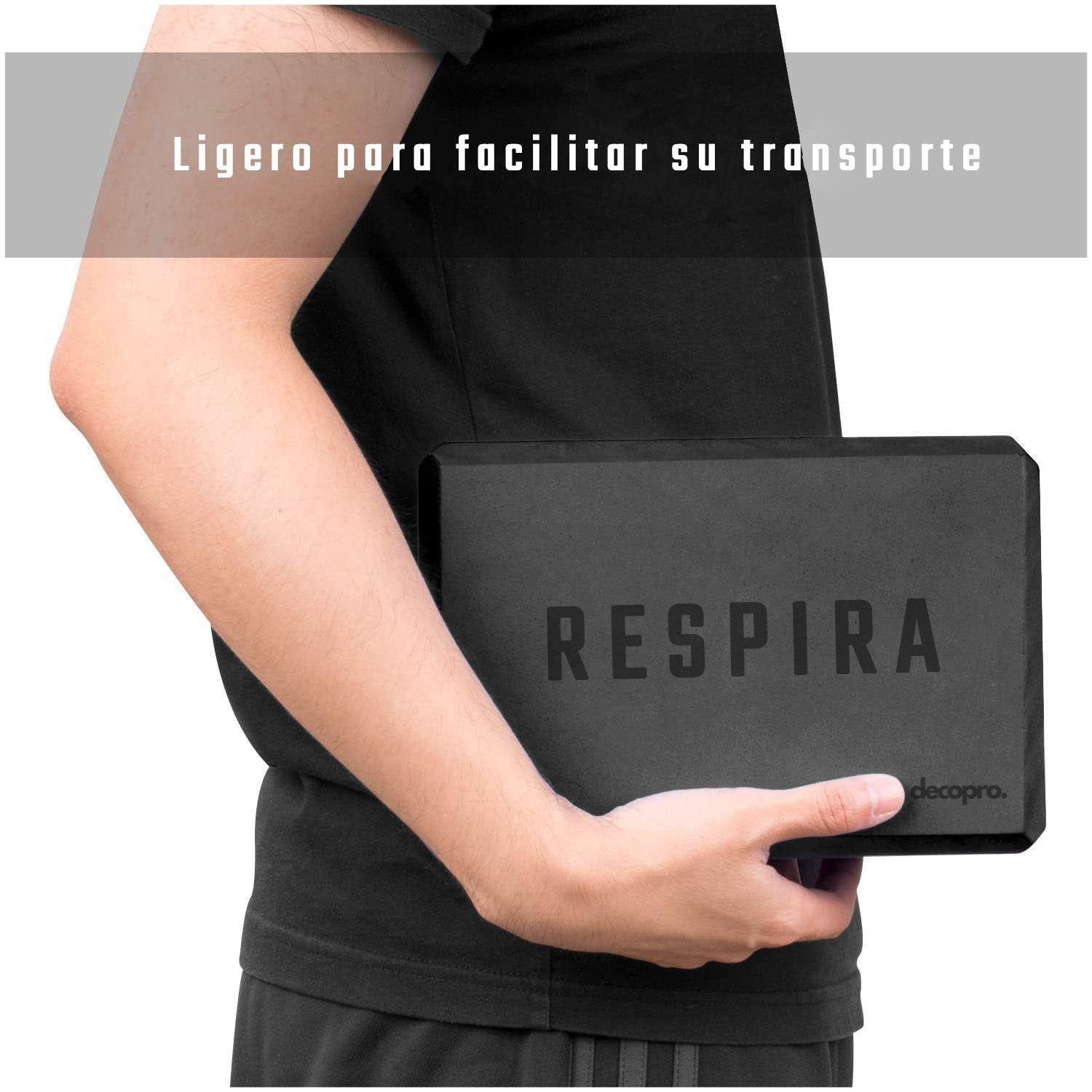 Pack de 2 Cubos de Yoga EVA /  Negro - Decopro-3