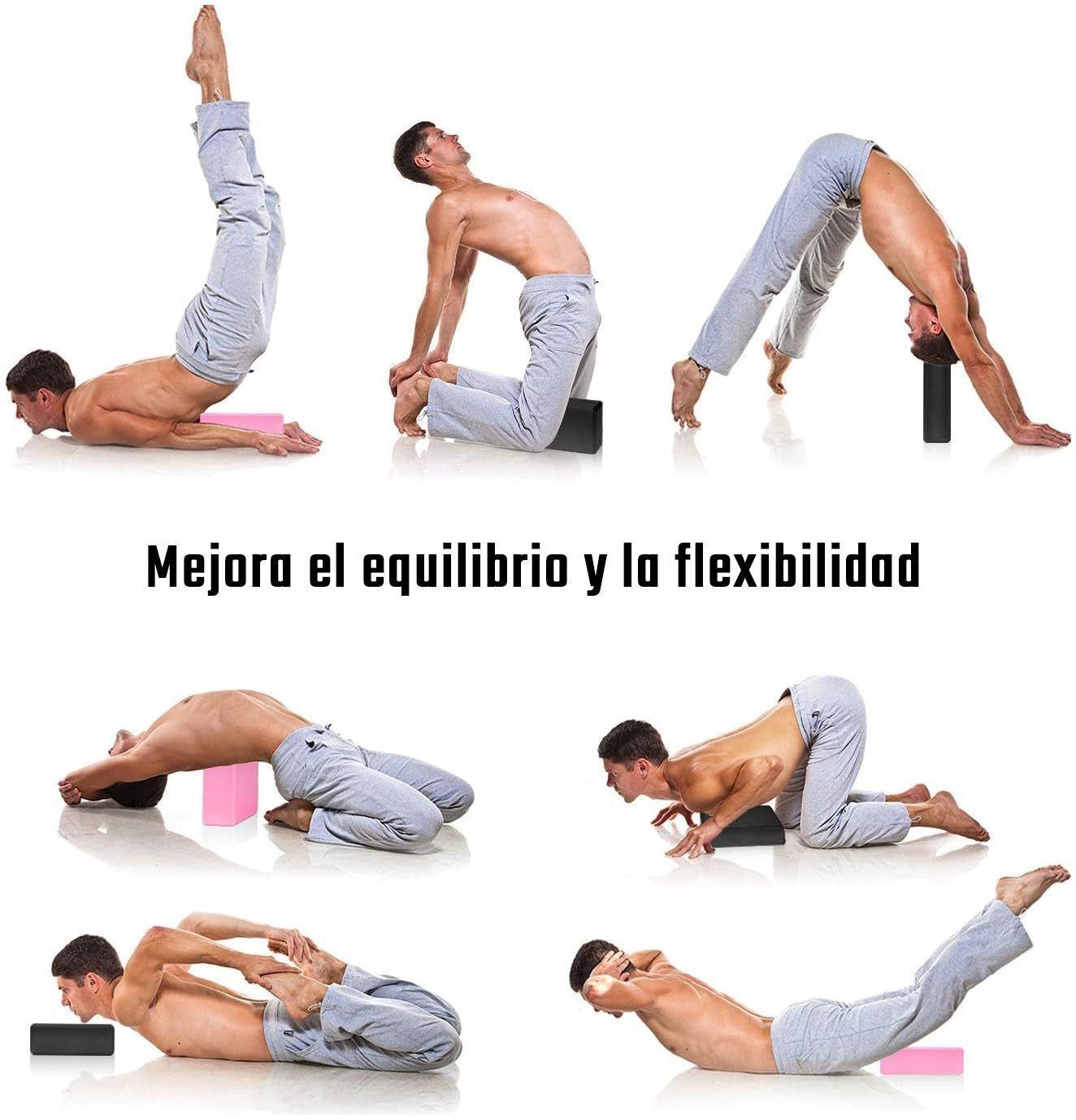 Pack de 2 Cubos de Yoga EVA /  Negro - Decopro-6