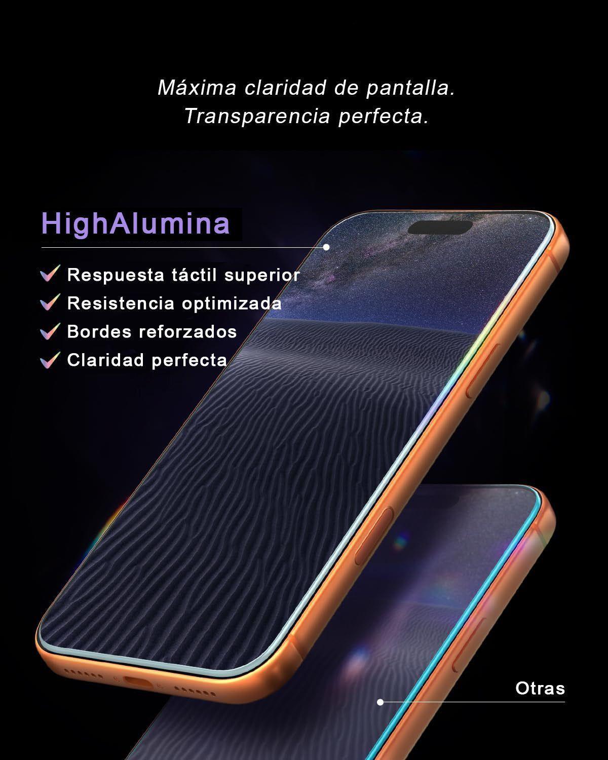 Pack de 3 Laminas Transparente Vidrio Templado Iphone 17 Pro-3