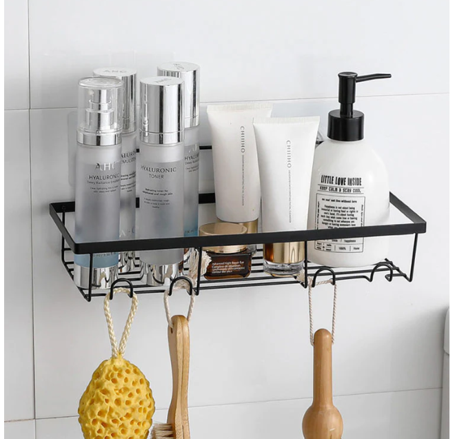 PACK 2 ORGANIZADOR PARA DUCHA COCINA REPISA - ACERO - ADHESIVO-1