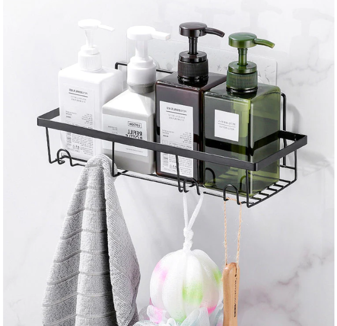 PACK 2 ORGANIZADOR PARA DUCHA COCINA REPISA - ACERO - ADHESIVO-2