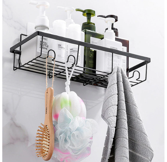 PACK 2 ORGANIZADOR PARA DUCHA COCINA REPISA - ACERO - ADHESIVO-4