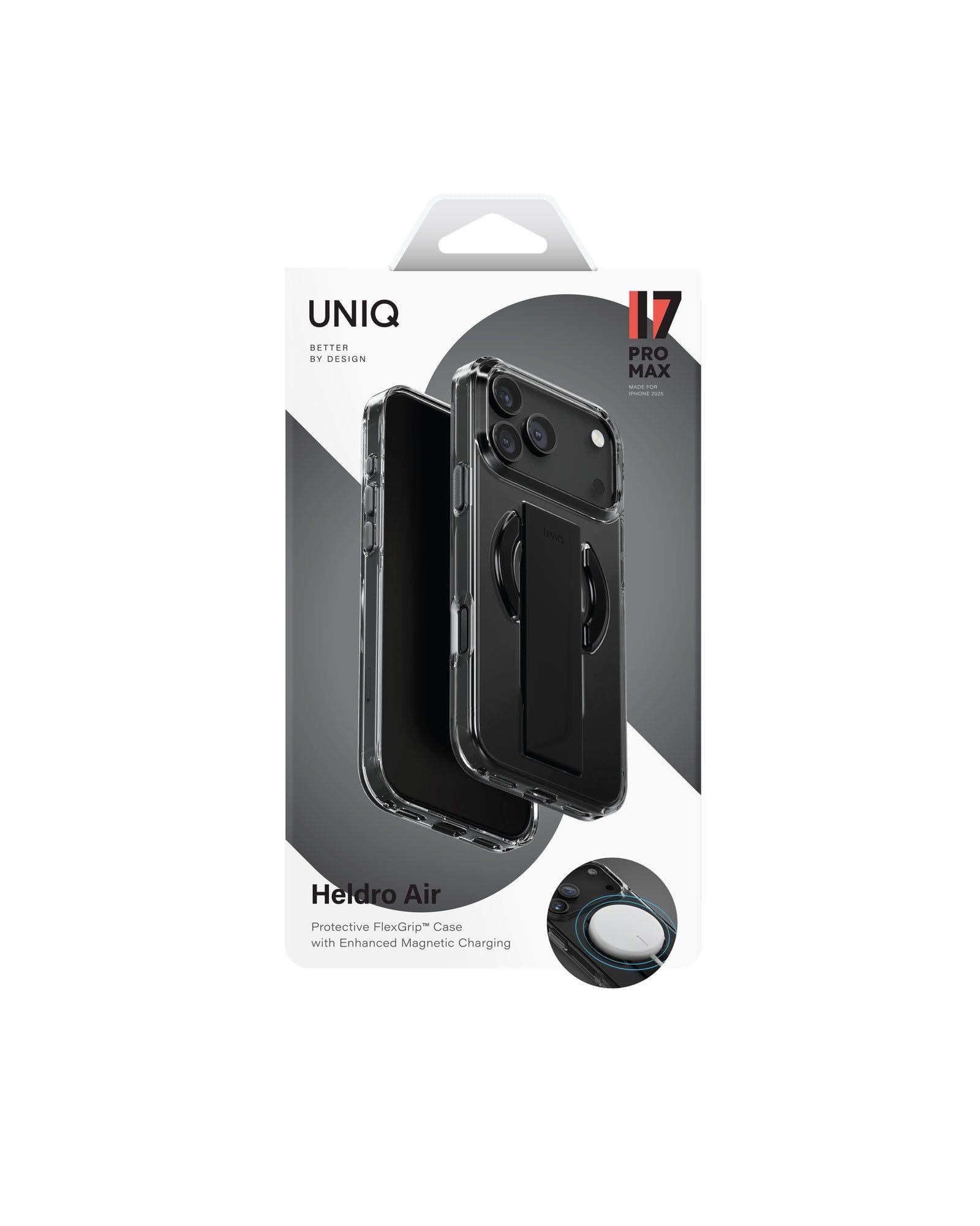 Carcasa Uniq Heldro Air Magsafe Iphone 17 Pro Max - Negra Traslucida-3