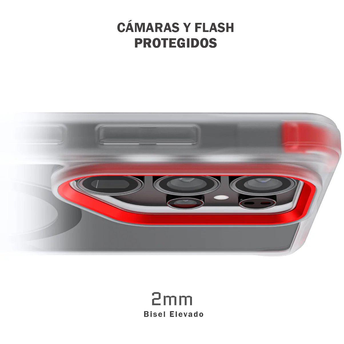 Carcasa Ghostek Covert Samsung S25 Ultra Transparente / Roja-2