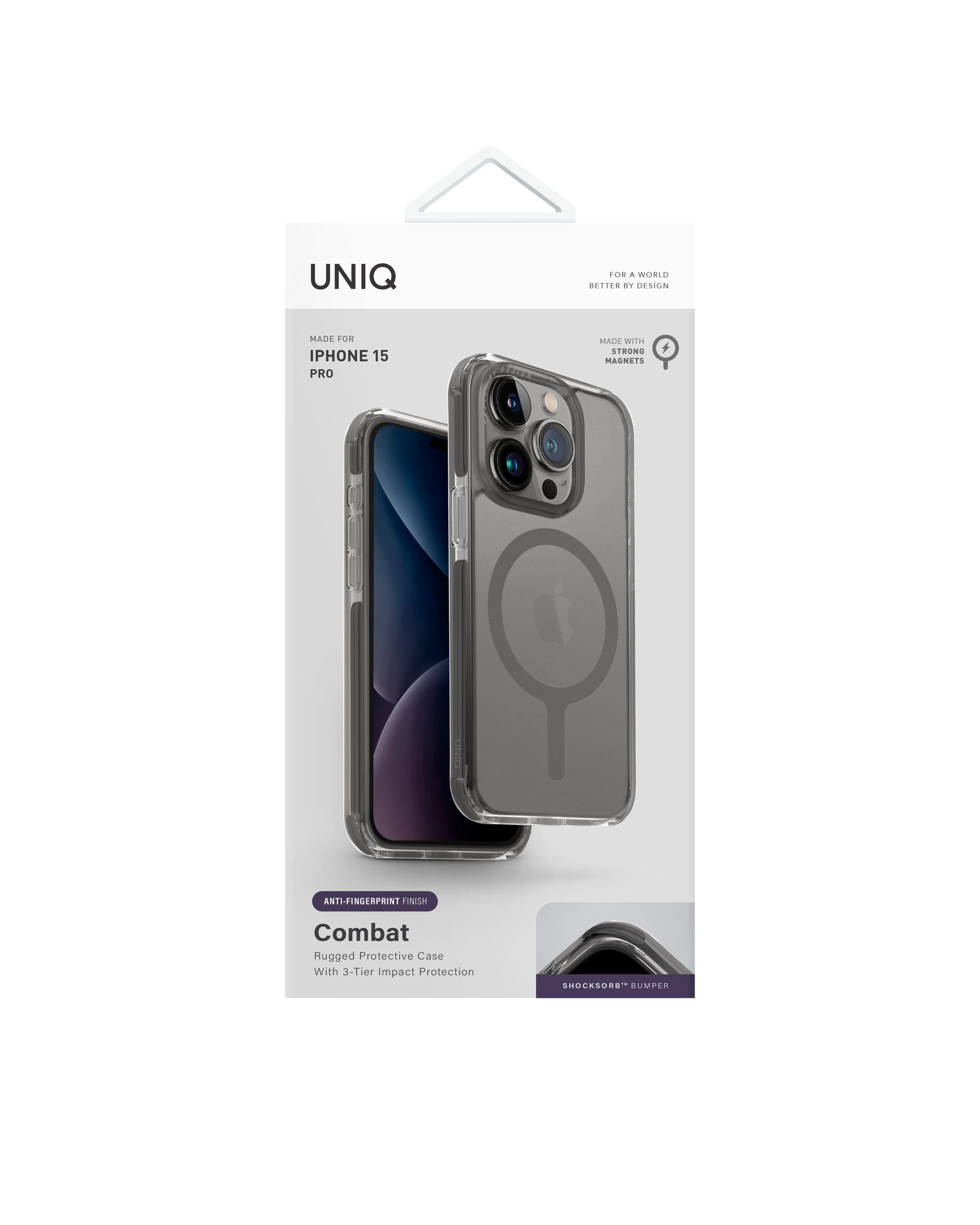 Carcasa Uniq Combat Magsafe Iphone 15 Pro - Gris-3