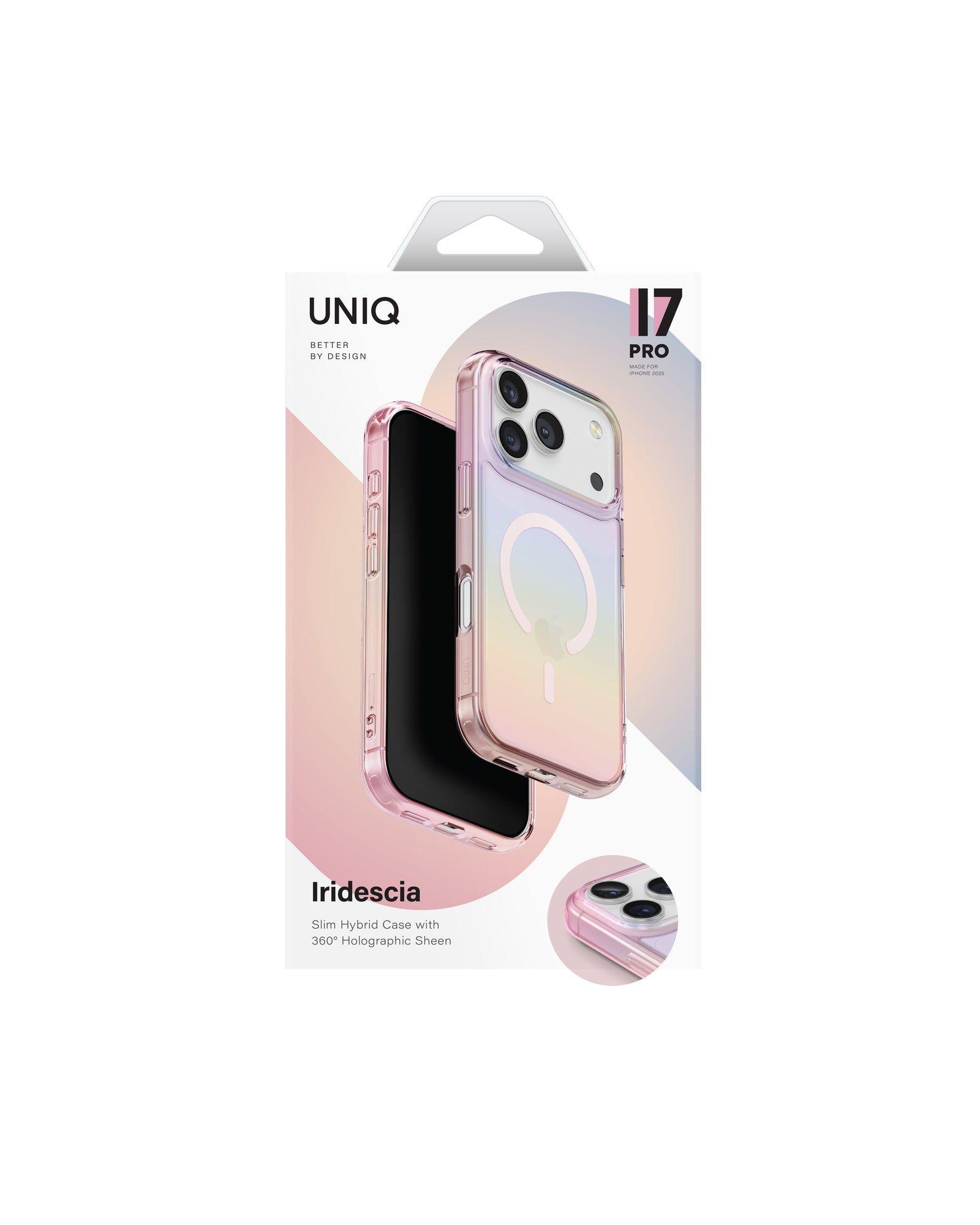 Carcasa Uniq Iridescia Magsafe Iphone 17 Pro - Rosa-5
