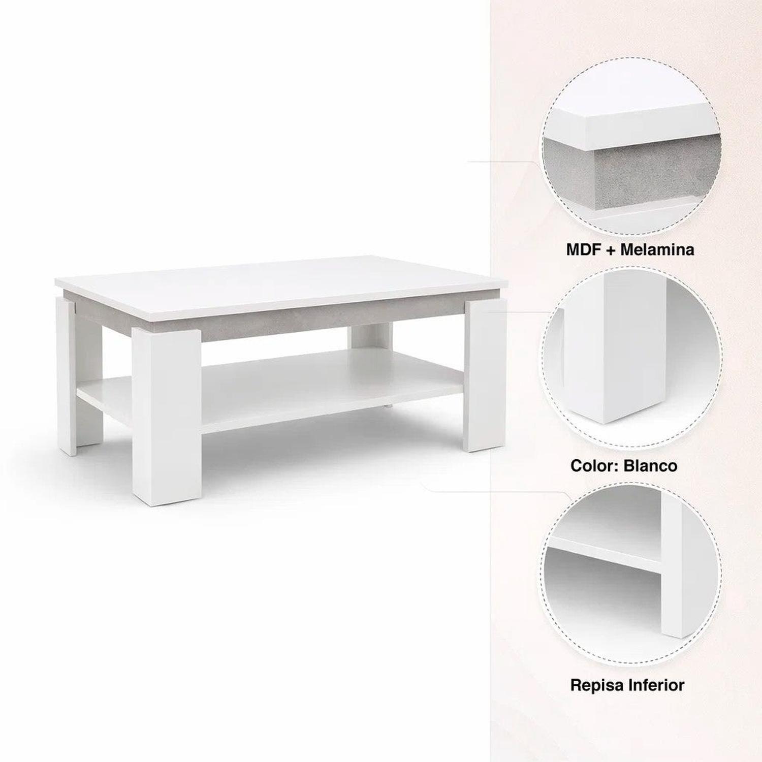 Mesa De Centro Oslo Blanca-4