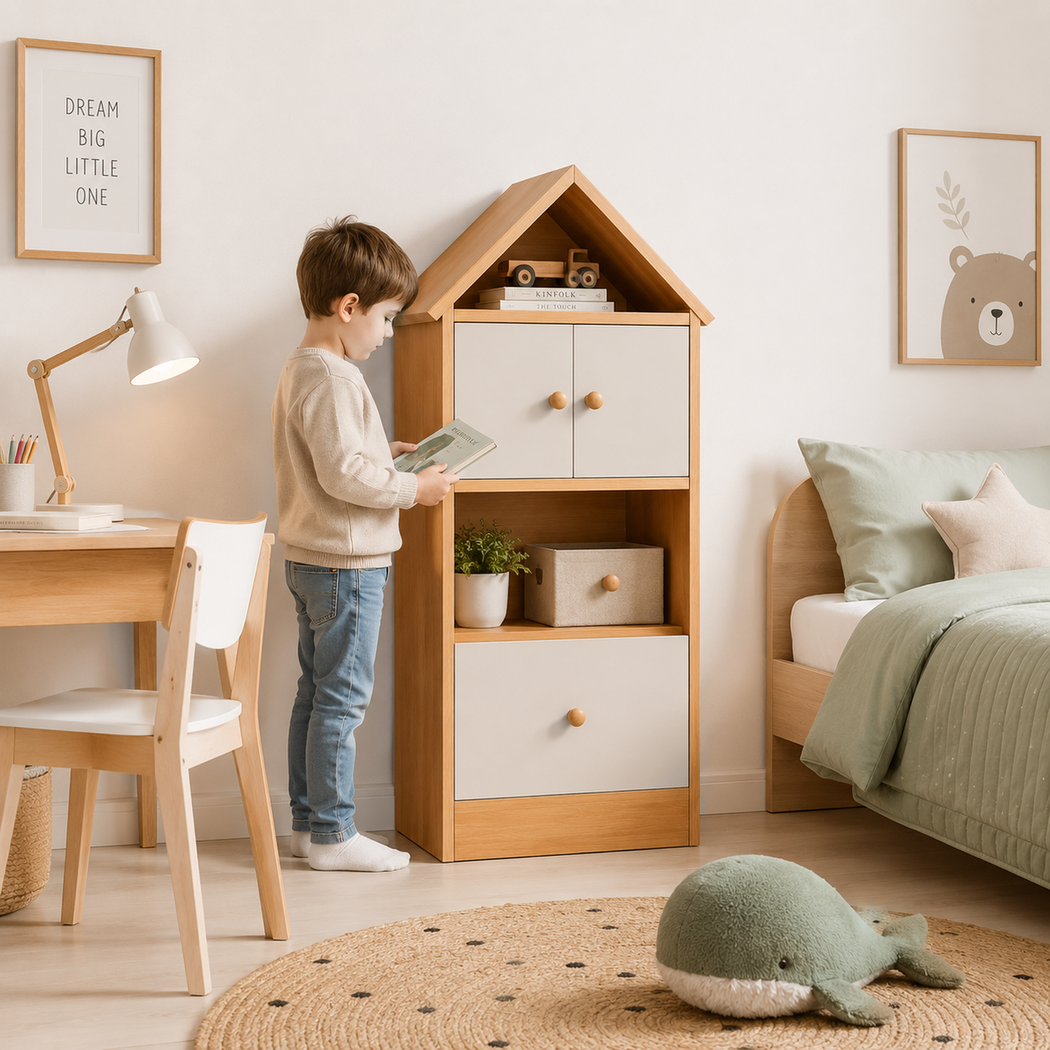 Estantería Madera Organizadora Para Niños-2
