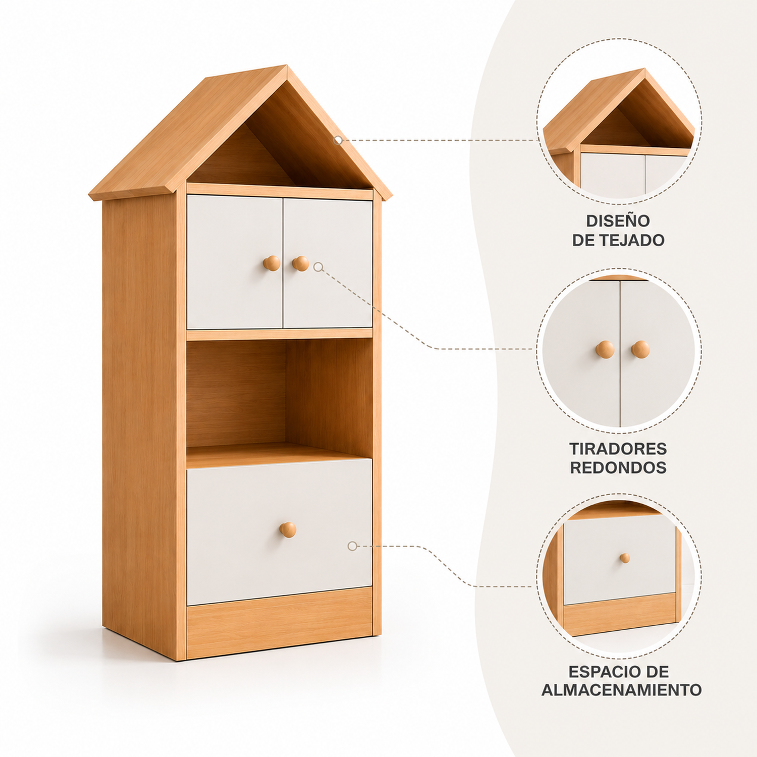 Estantería Madera Organizadora Para Niños-4