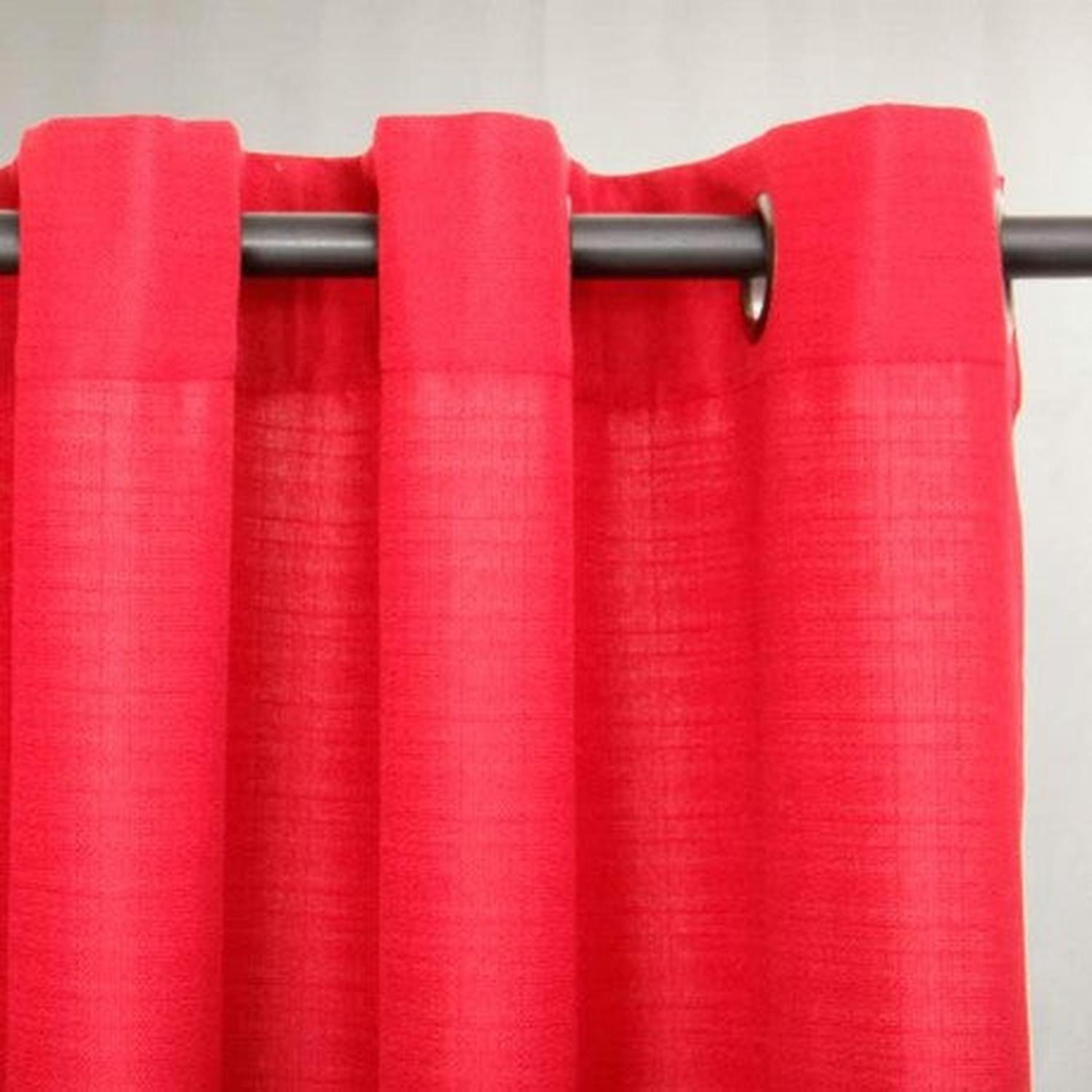 Set Cortina Barbara 8 pzas. 140 x 225 cm Rojo. Masel-1