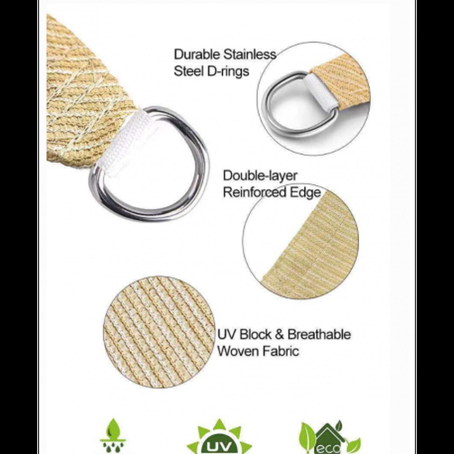 Toldo Triangular Beige 3x3x3 Metros-2