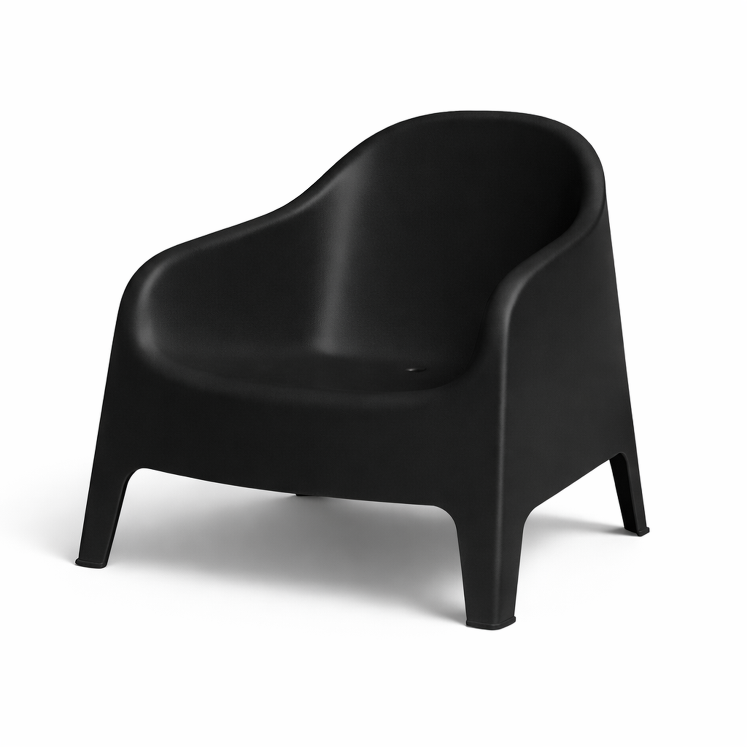 Sillón Individual Plástico Exterior Negro-0
